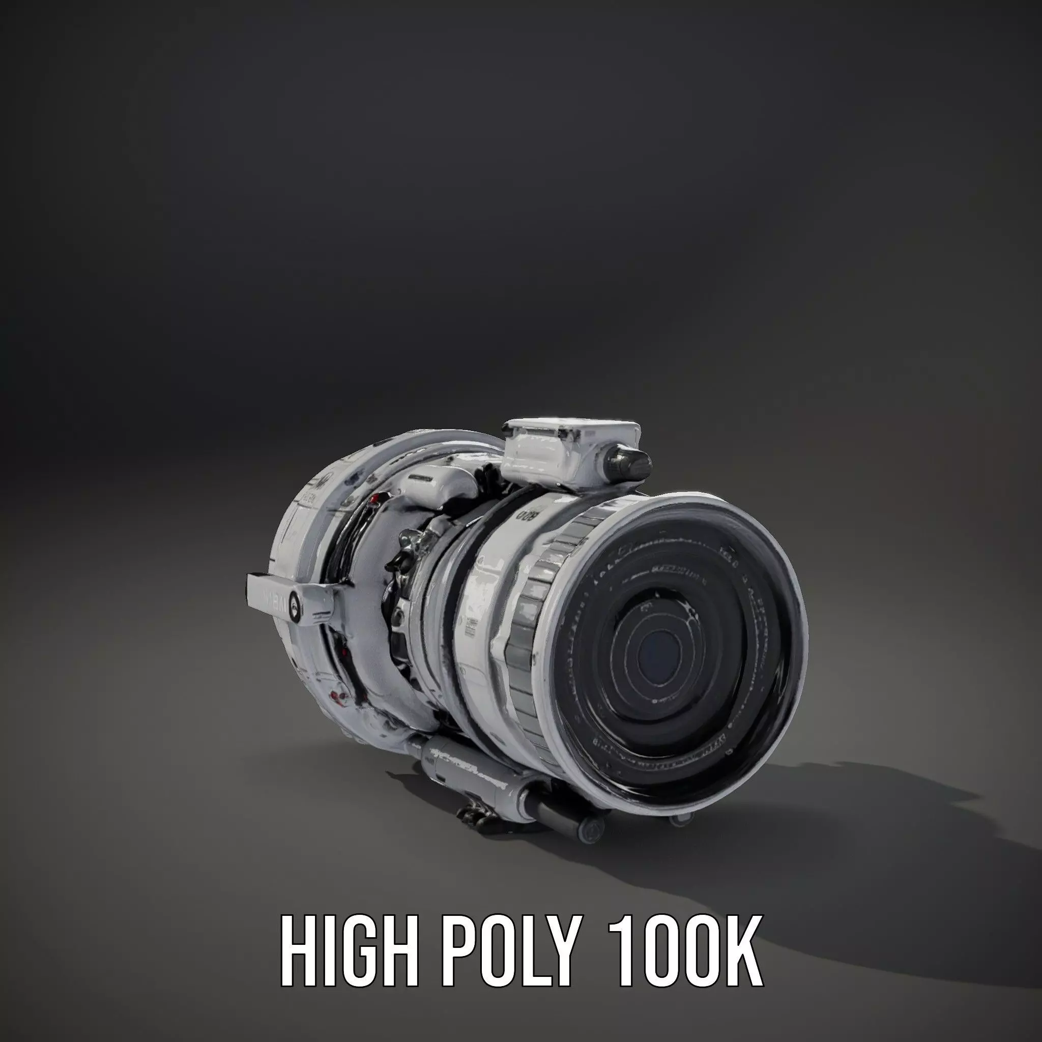Futuristic Camera Lens Model Pack for SciFi Environments Low-poly 3D model_13