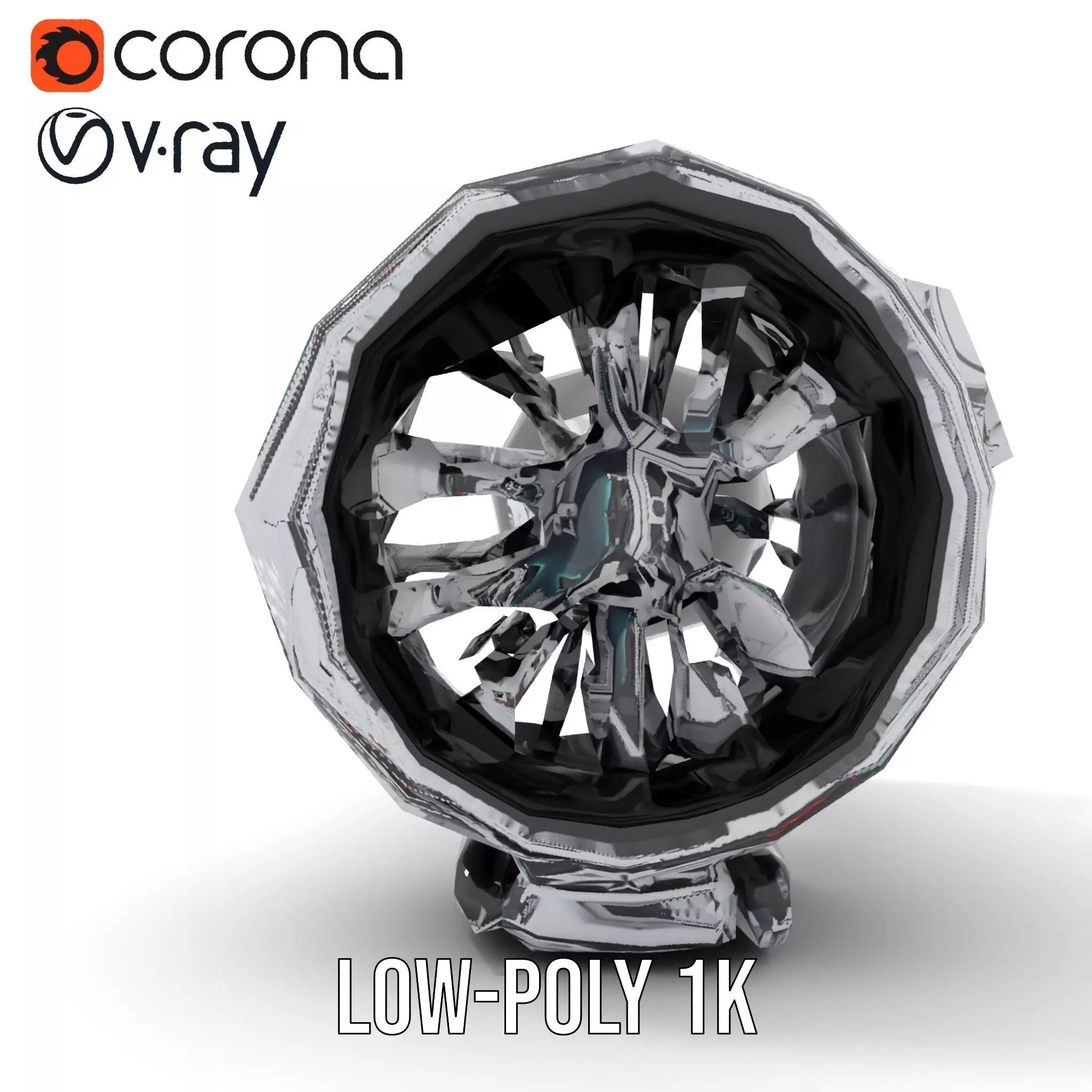 Futuristic Camera Lens Model Pack for SciFi Environments Low-poly 3D model_15