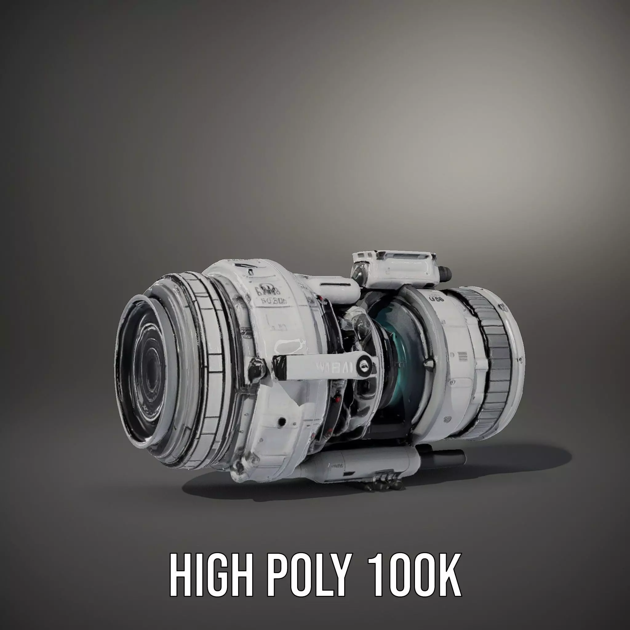 Futuristic Camera Lens Model Pack for SciFi Environments Low-poly 3D model_18
