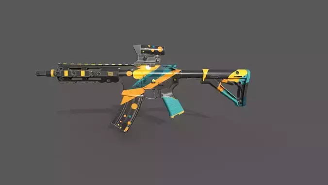 Russian M4 Assault Rifle 3D Model