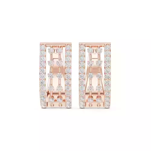 Round Cut Diamond Fancy Earring 3DM STL Video 3D print model