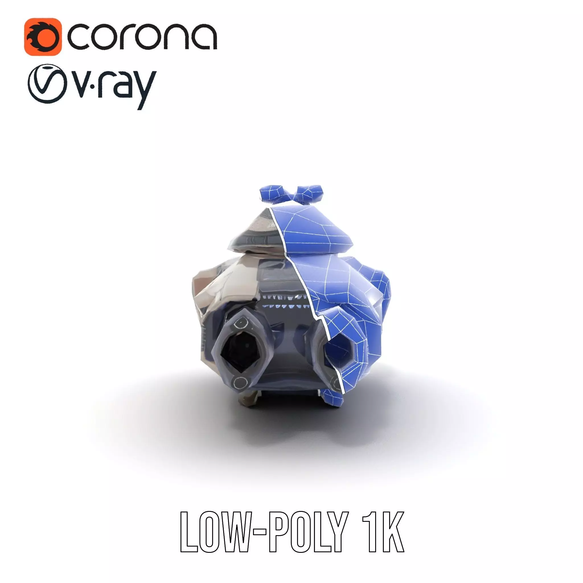 Futuristic Hovercraft Model Pack with SciFi Design Low-poly 3D model_23