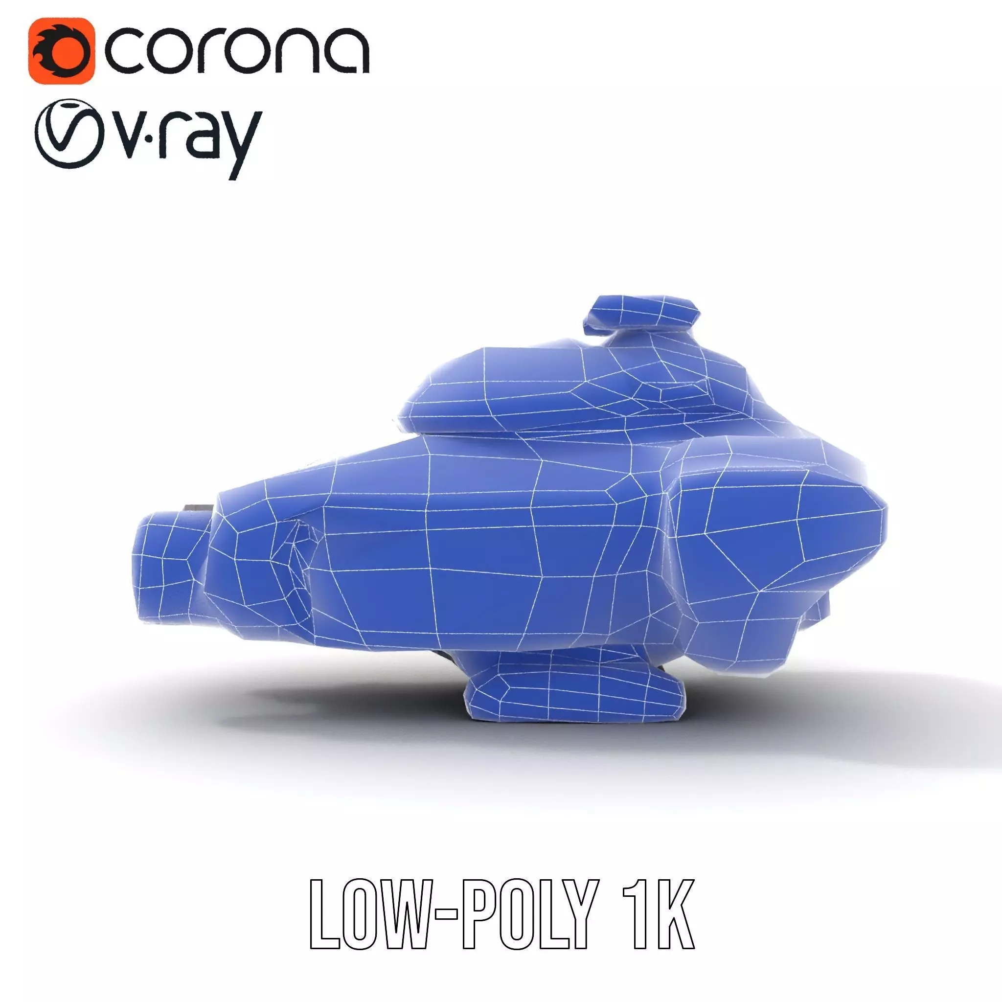 Futuristic Hovercraft Model Pack with SciFi Design Low-poly 3D model_31