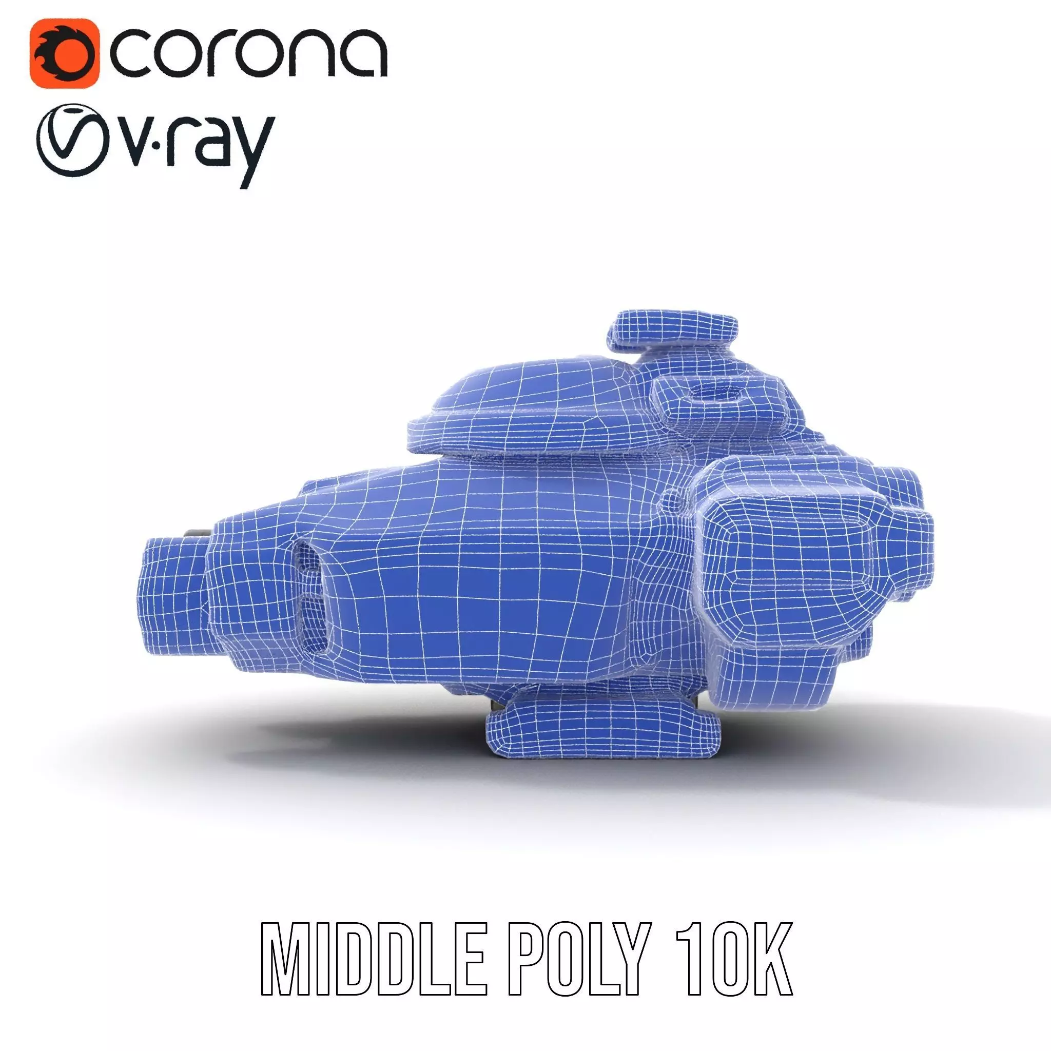 Futuristic Hovercraft Model Pack with SciFi Design Low-poly 3D model_19