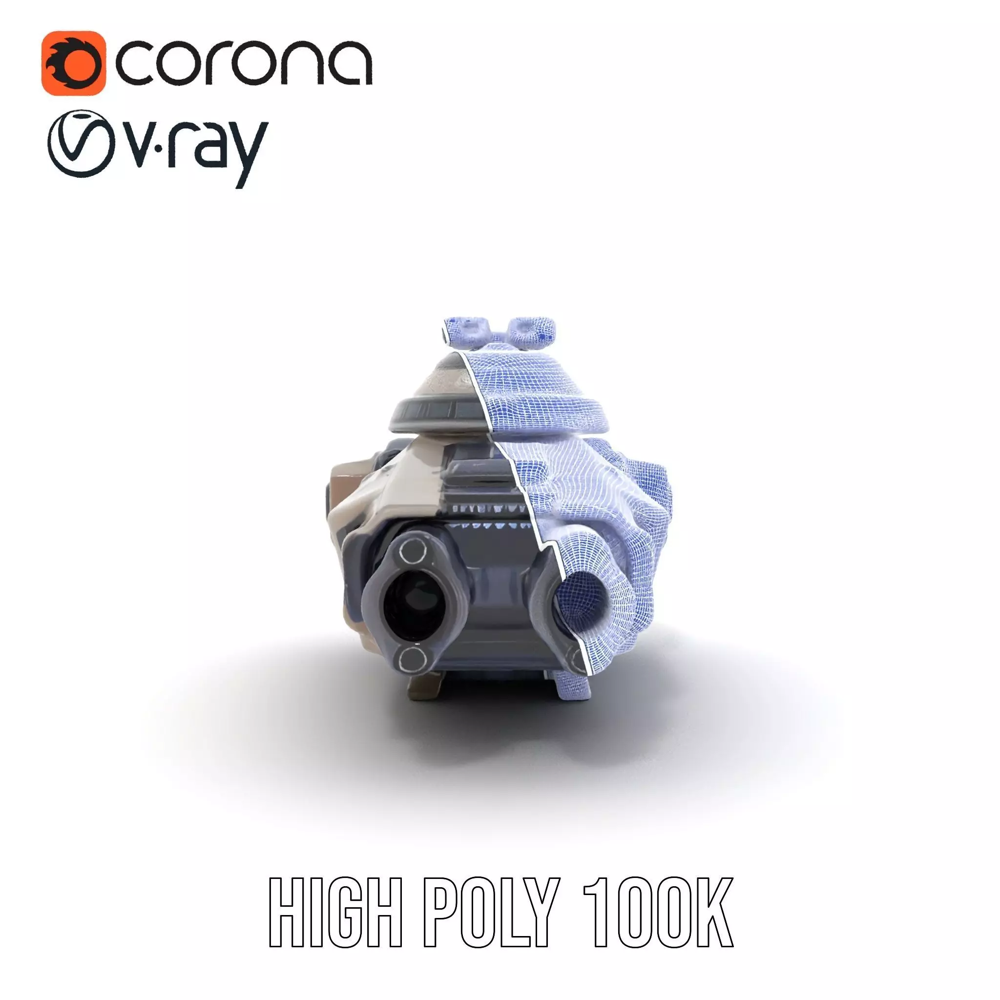 Futuristic Hovercraft Model Pack with SciFi Design Low-poly 3D model_33