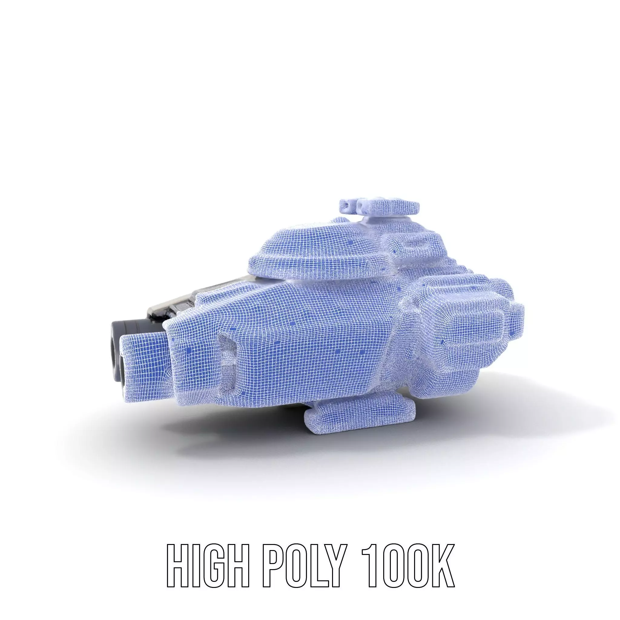 Futuristic Hovercraft Model Pack with SciFi Design Low-poly 3D model_5