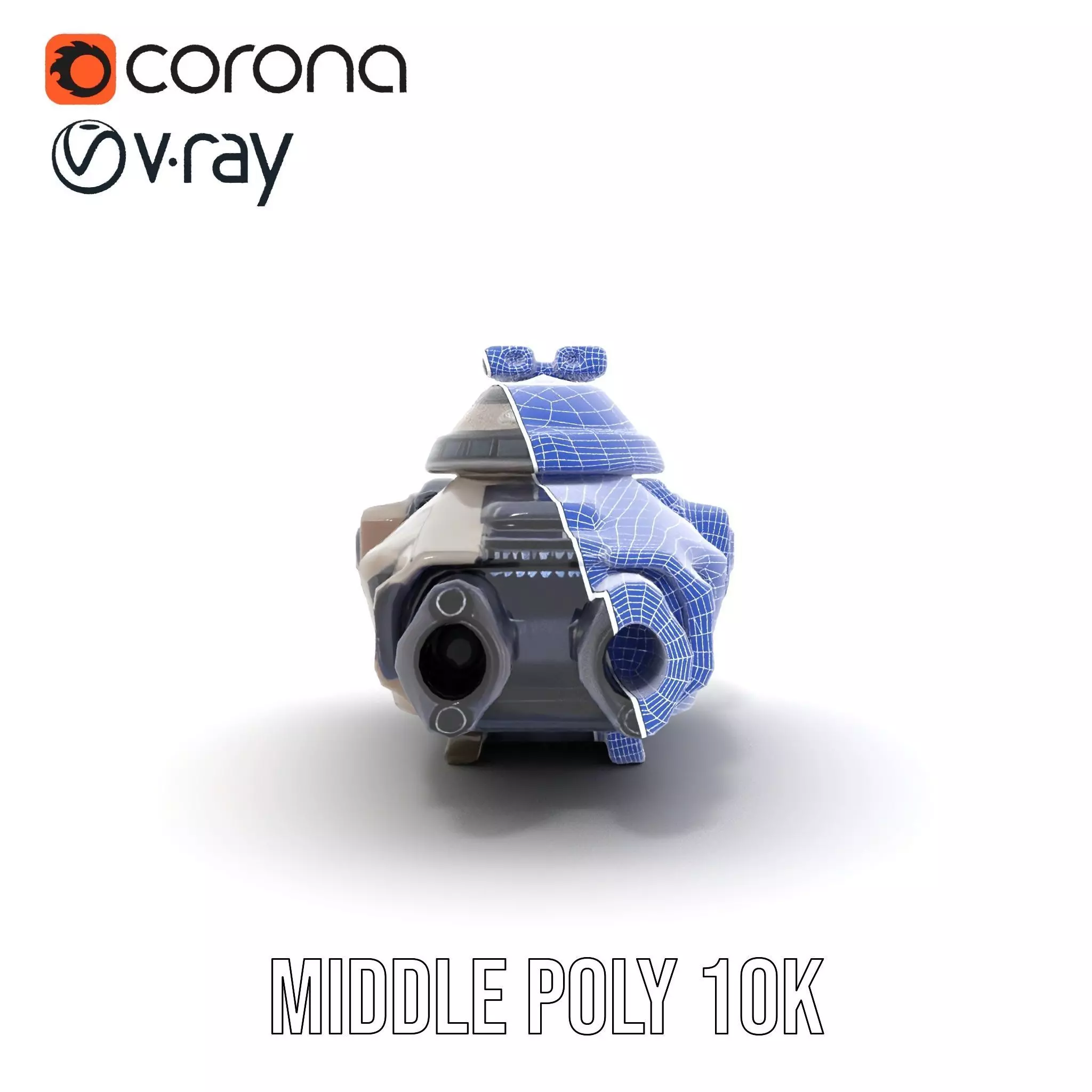 Futuristic Hovercraft Model Pack with SciFi Design Low-poly 3D model_30