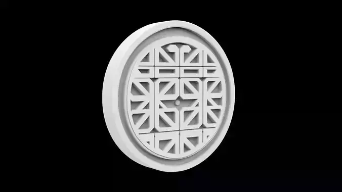 Geometric Pattern Coaster 3D Print Model