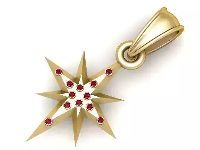 gold star pendant 