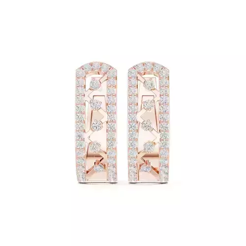 Round Cut Diamond Hinged Earring 3DM STL Video