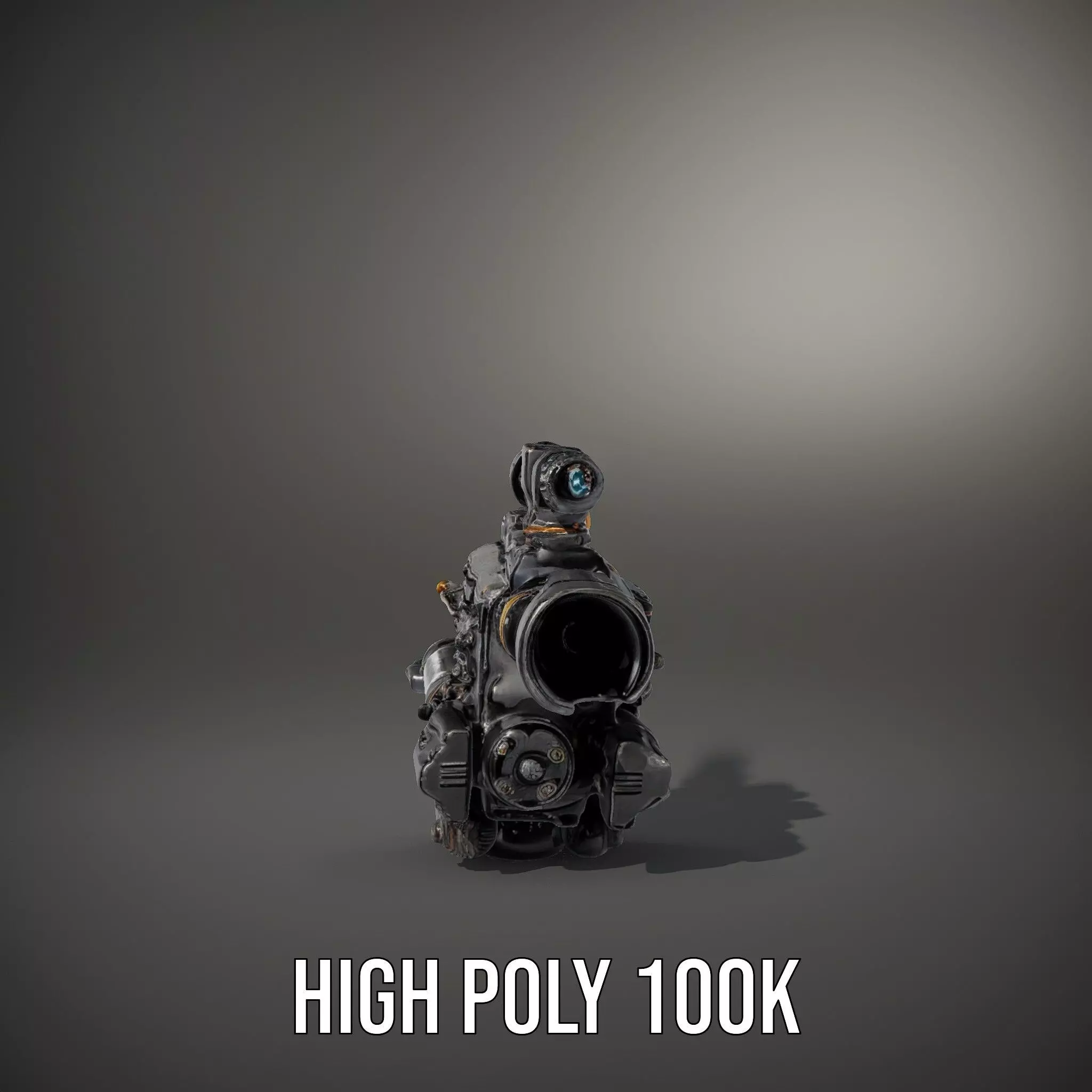 Futuristic Tactical Scope Model Pack Low-poly 3D model_9