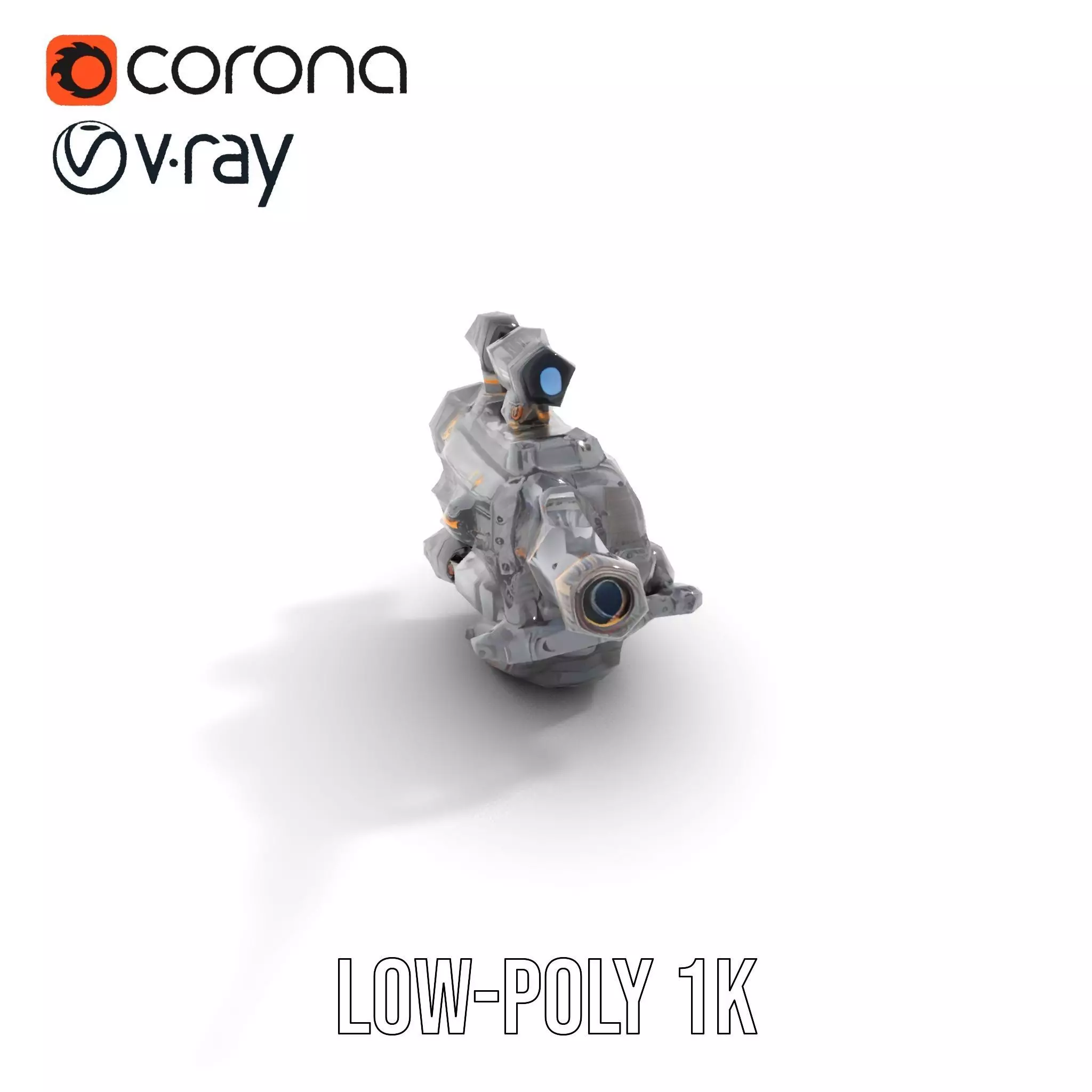 Futuristic Tactical Scope Model Pack Low-poly 3D model_24