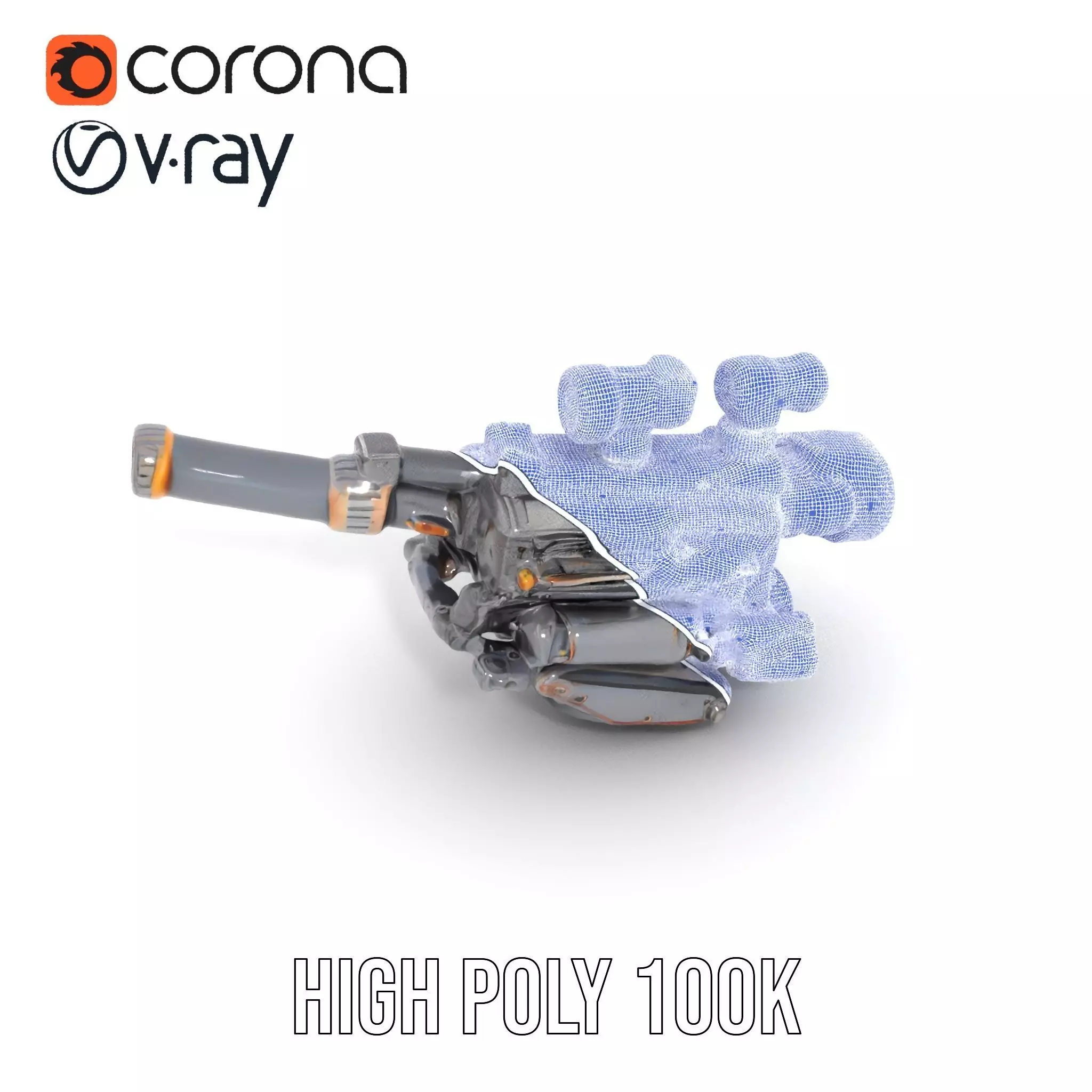 Futuristic Tactical Scope Model Pack Low-poly 3D model_35