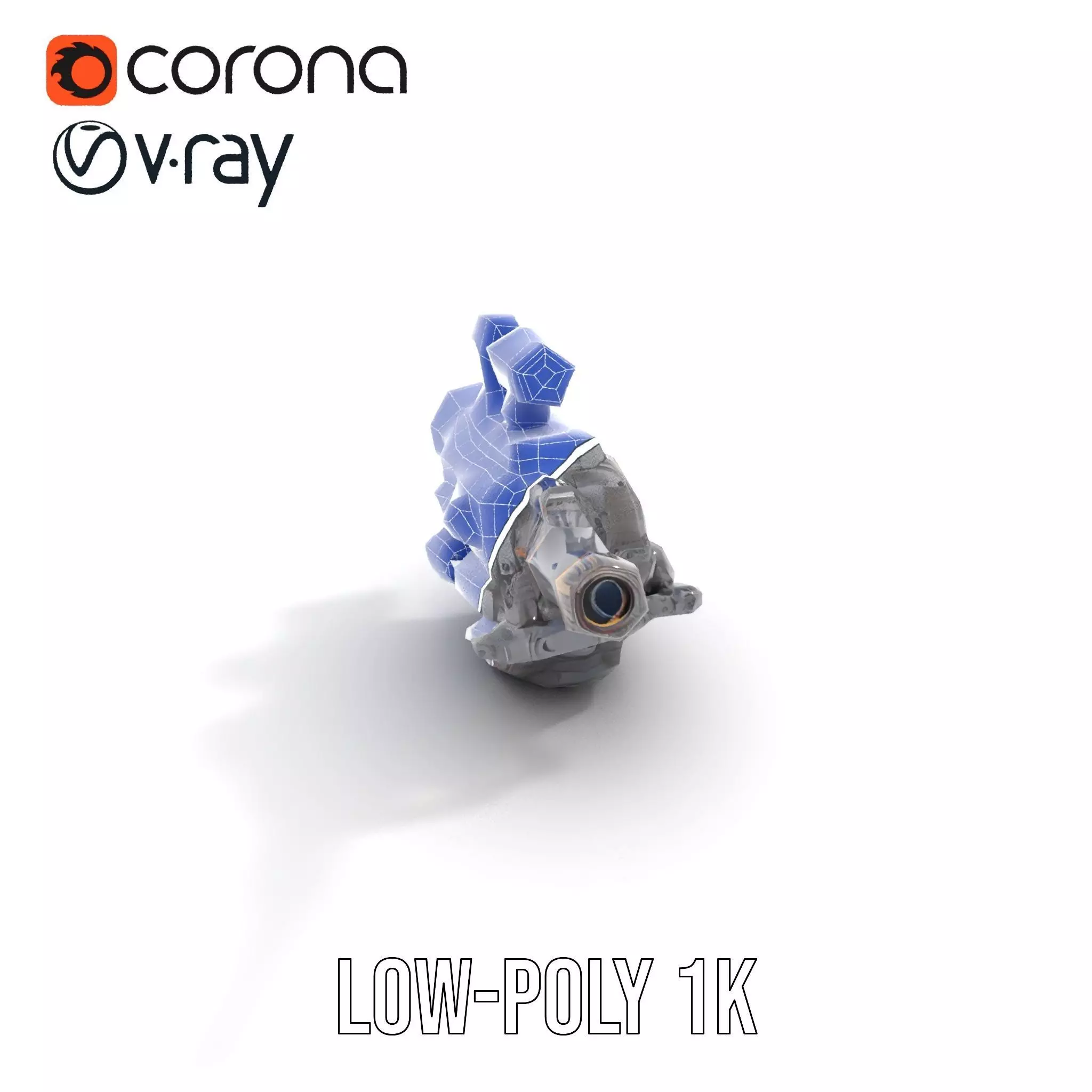 Futuristic Tactical Scope Model Pack Low-poly 3D model_10