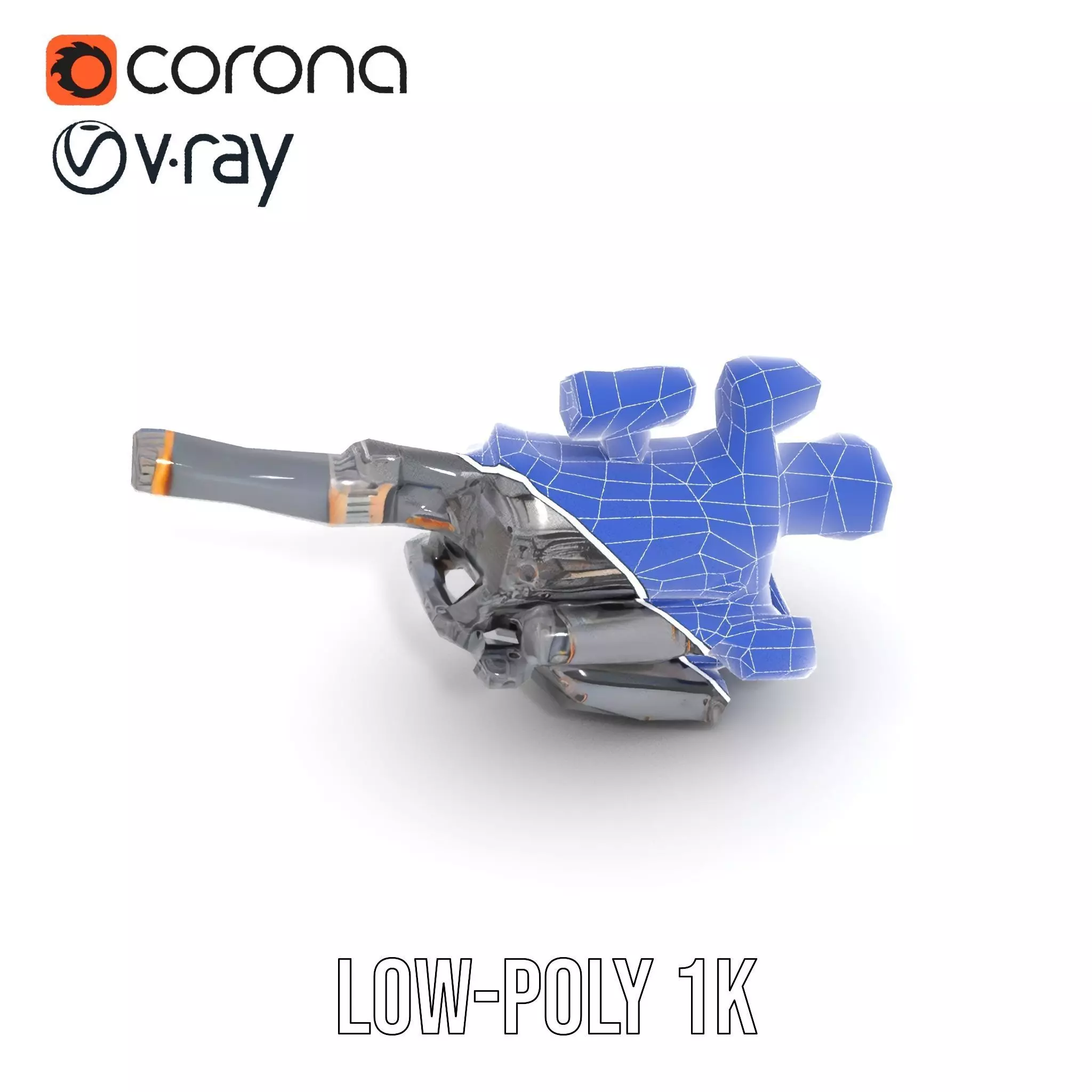 Futuristic Tactical Scope Model Pack Low-poly 3D model_15