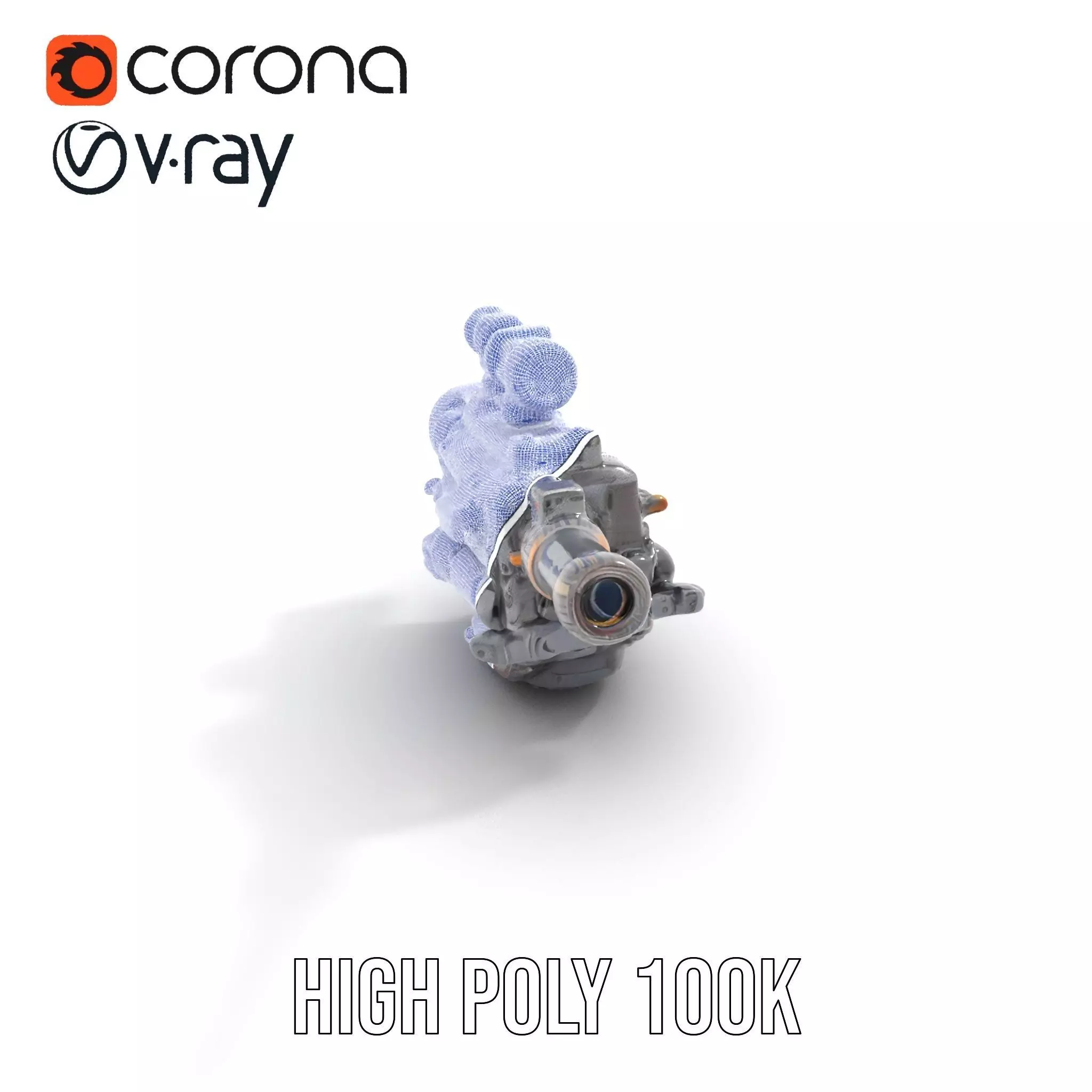 Futuristic Tactical Scope Model Pack Low-poly 3D model_22