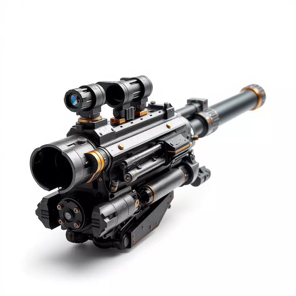 Futuristic Tactical Scope Model Pack Low-poly 3D model_3