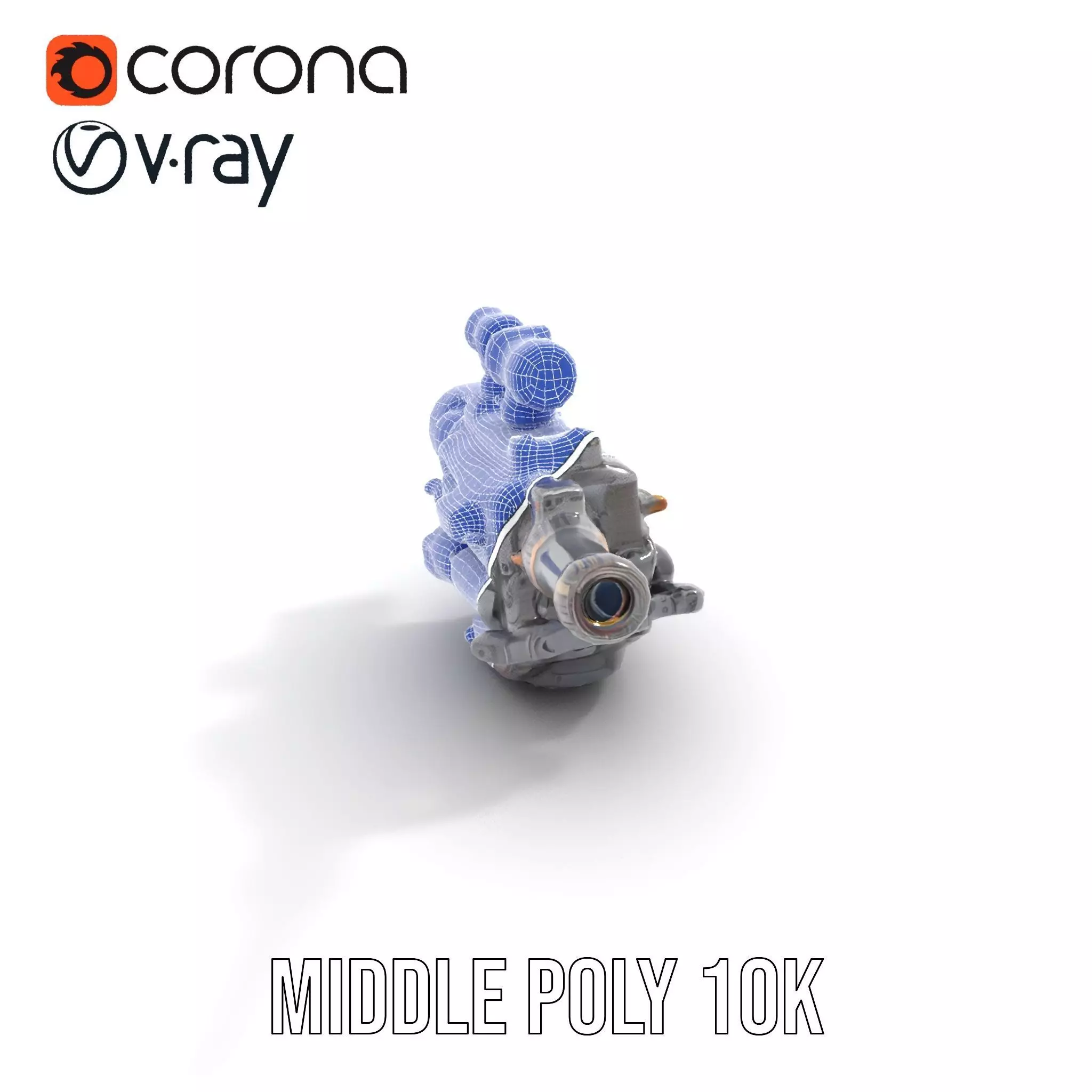 Futuristic Tactical Scope Model Pack Low-poly 3D model_6