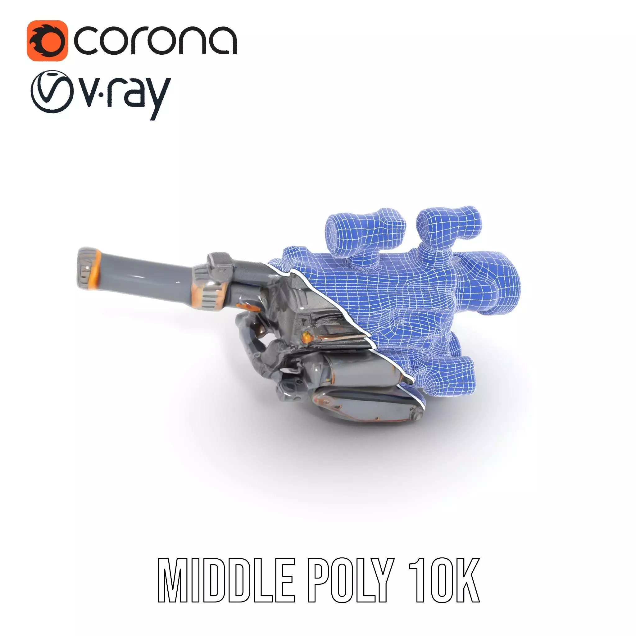 Futuristic Tactical Scope Model Pack Low-poly 3D model_14