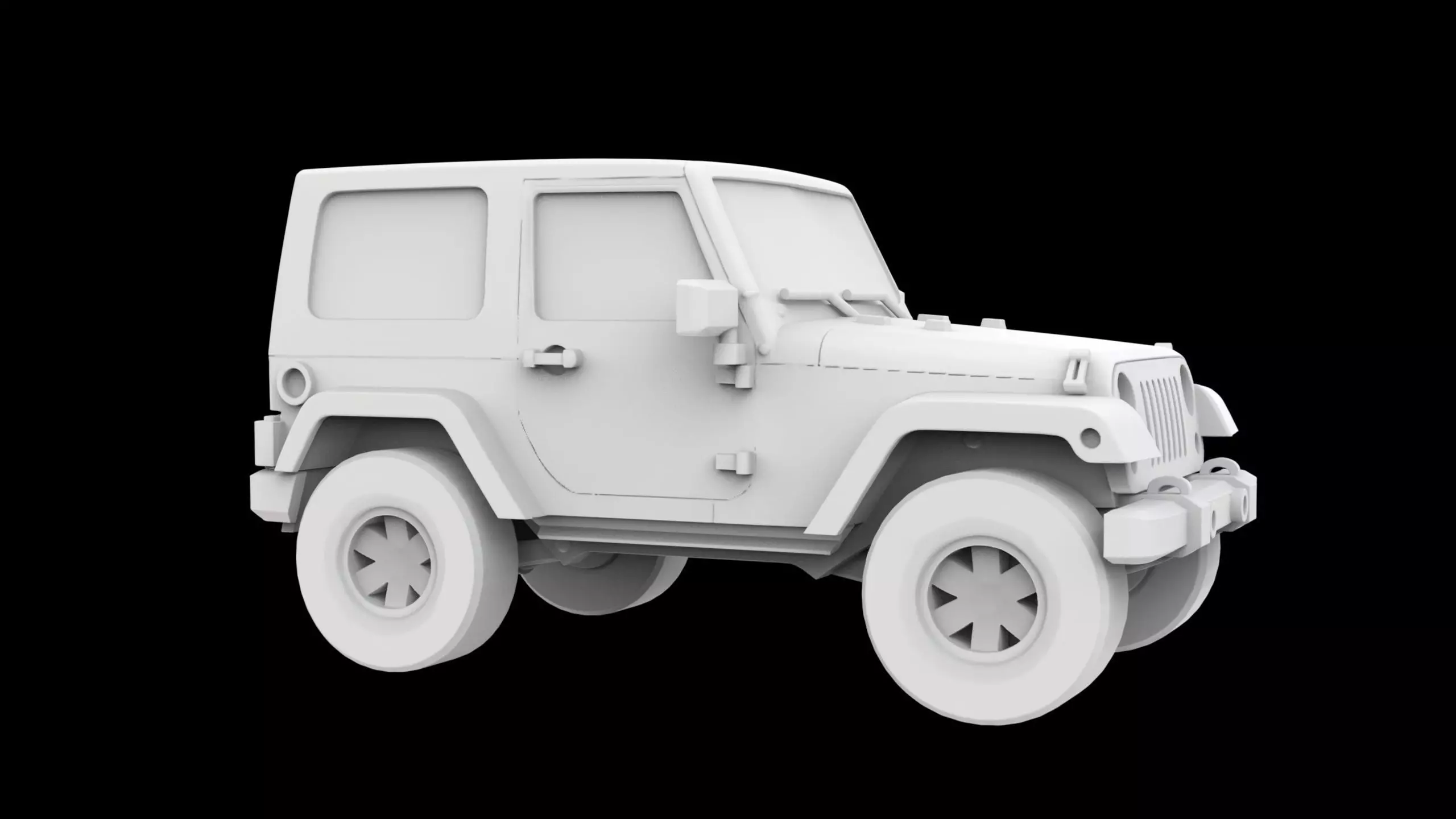 Jeep Wrangler 3D Printable Model 3D print model_4