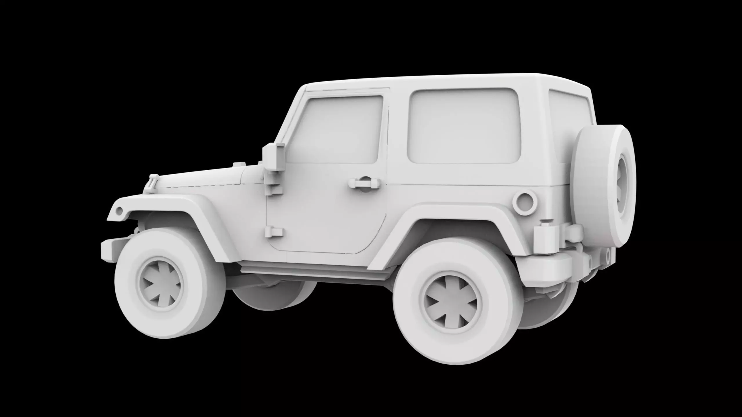 Jeep Wrangler 3D Printable Model 3D print model_1