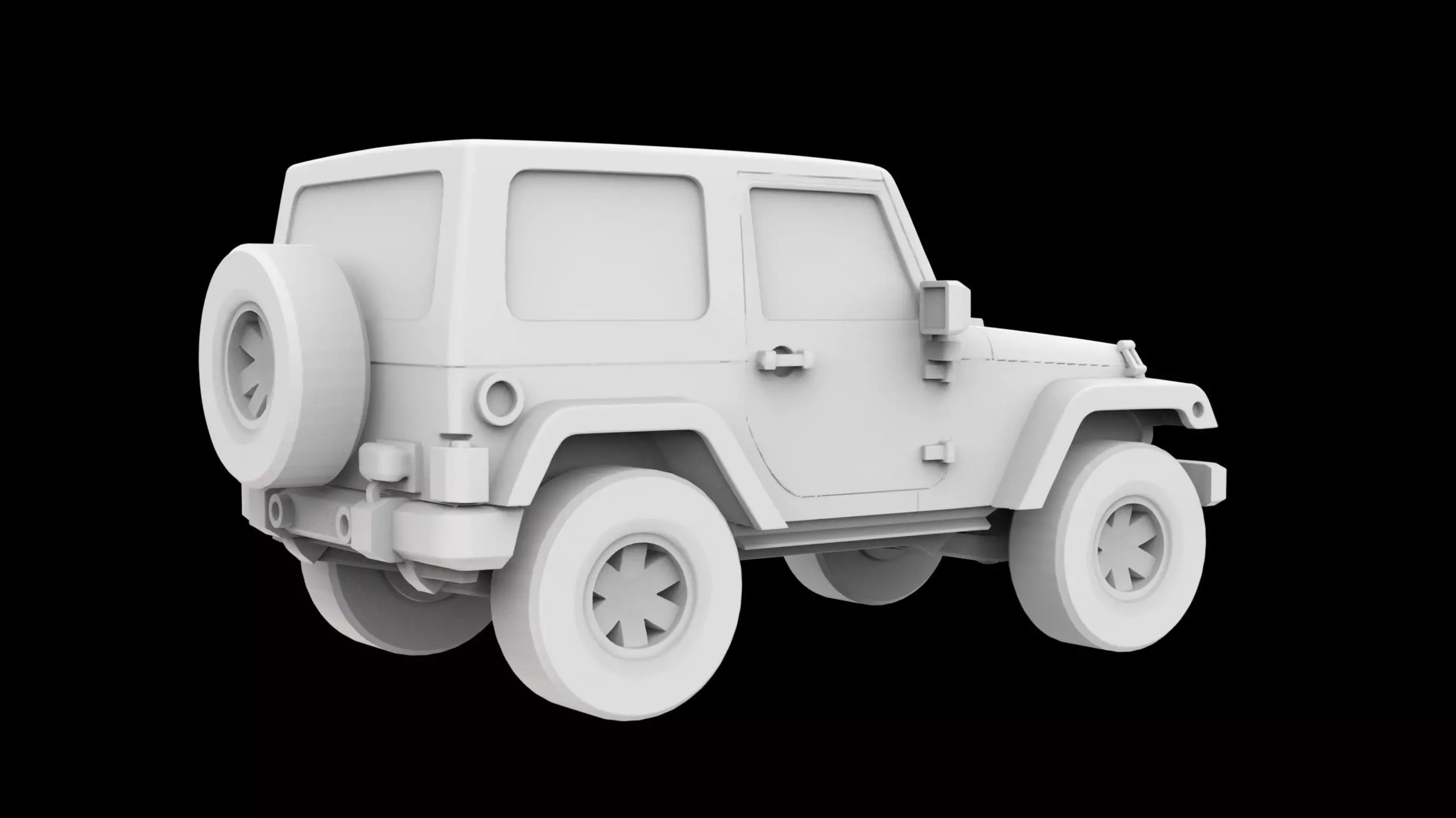 Jeep Wrangler 3D Printable Model 3D print model_3