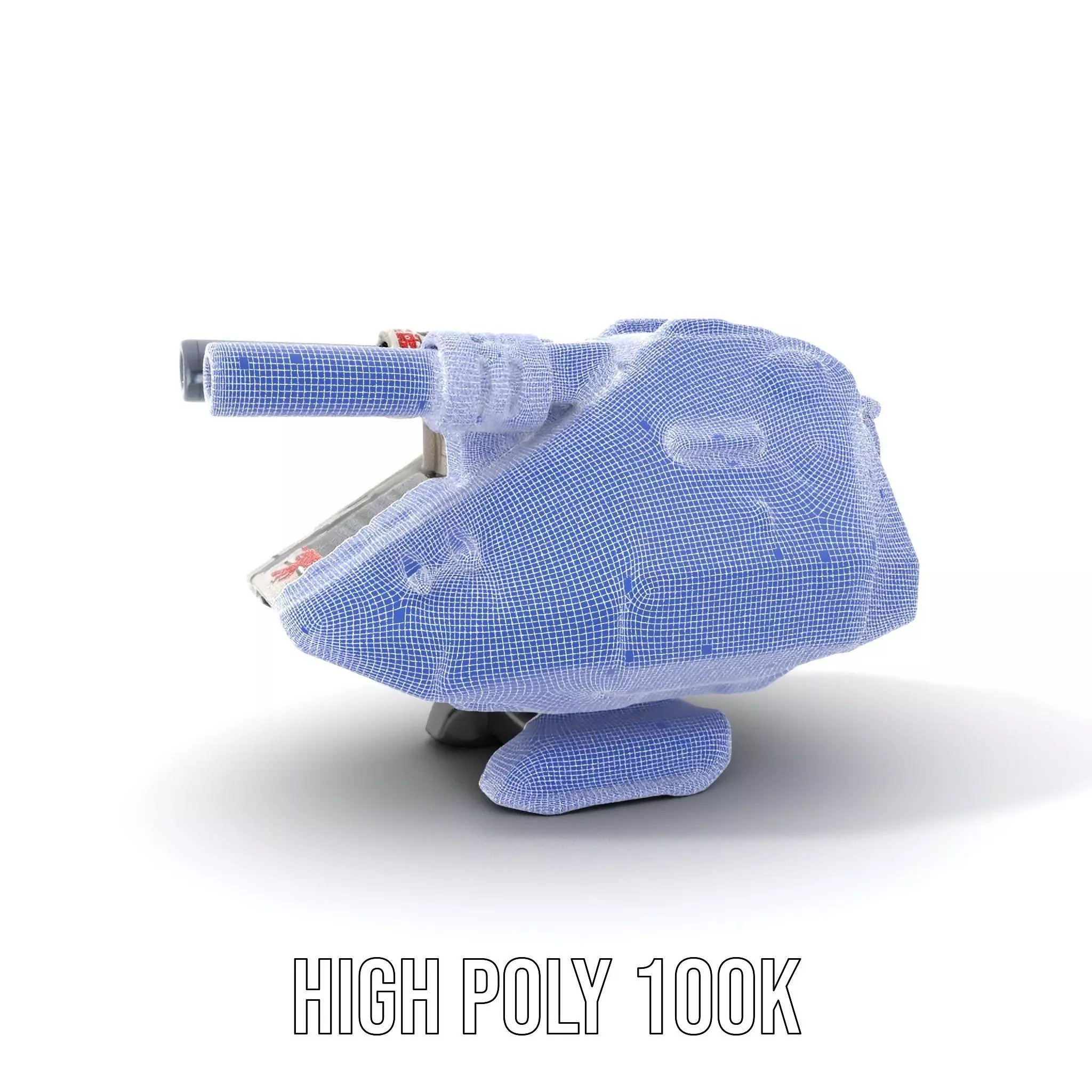 SciFi Tank Turret with Dual Cannons Model Pack Low-poly 3D model_5