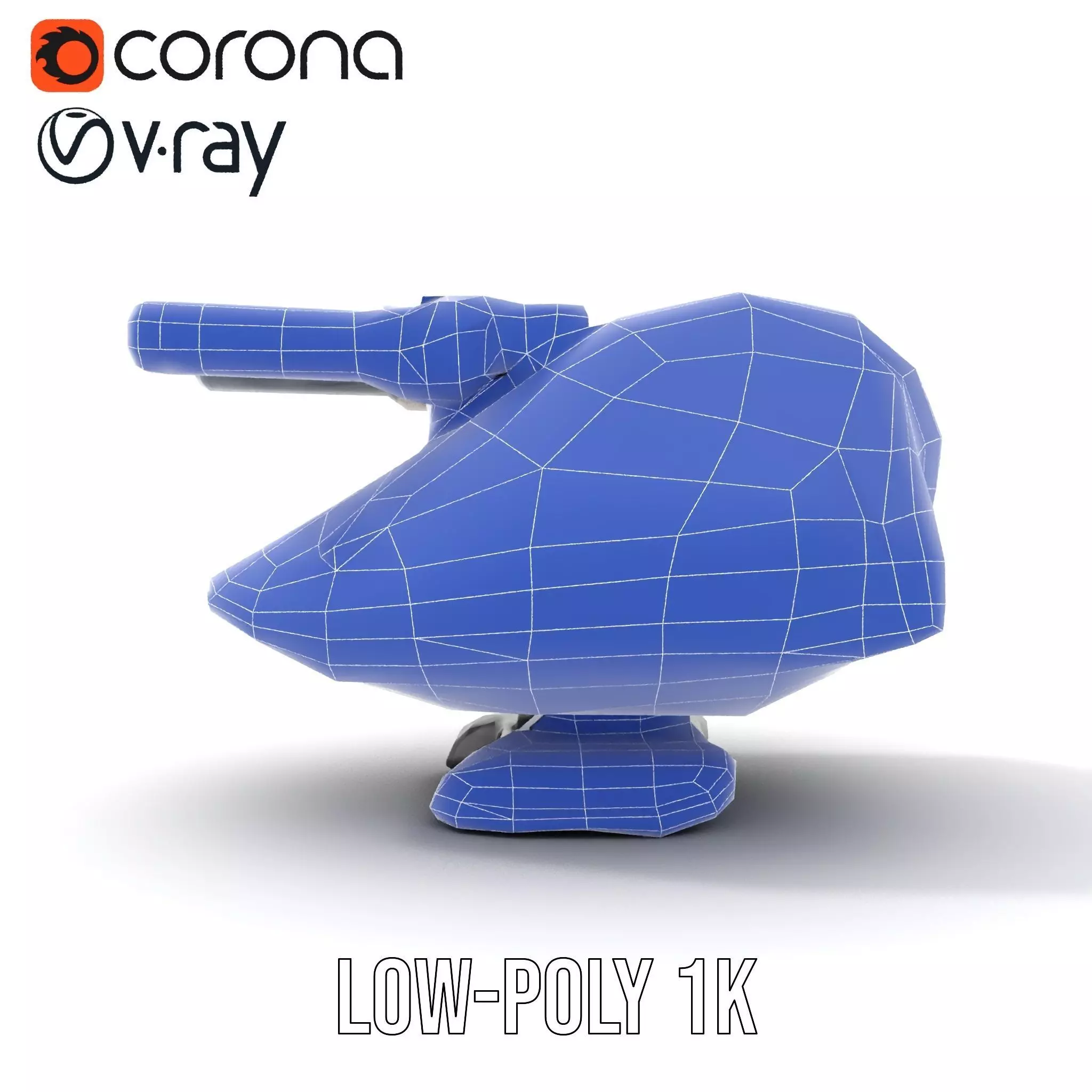 SciFi Tank Turret with Dual Cannons Model Pack Low-poly 3D model_29