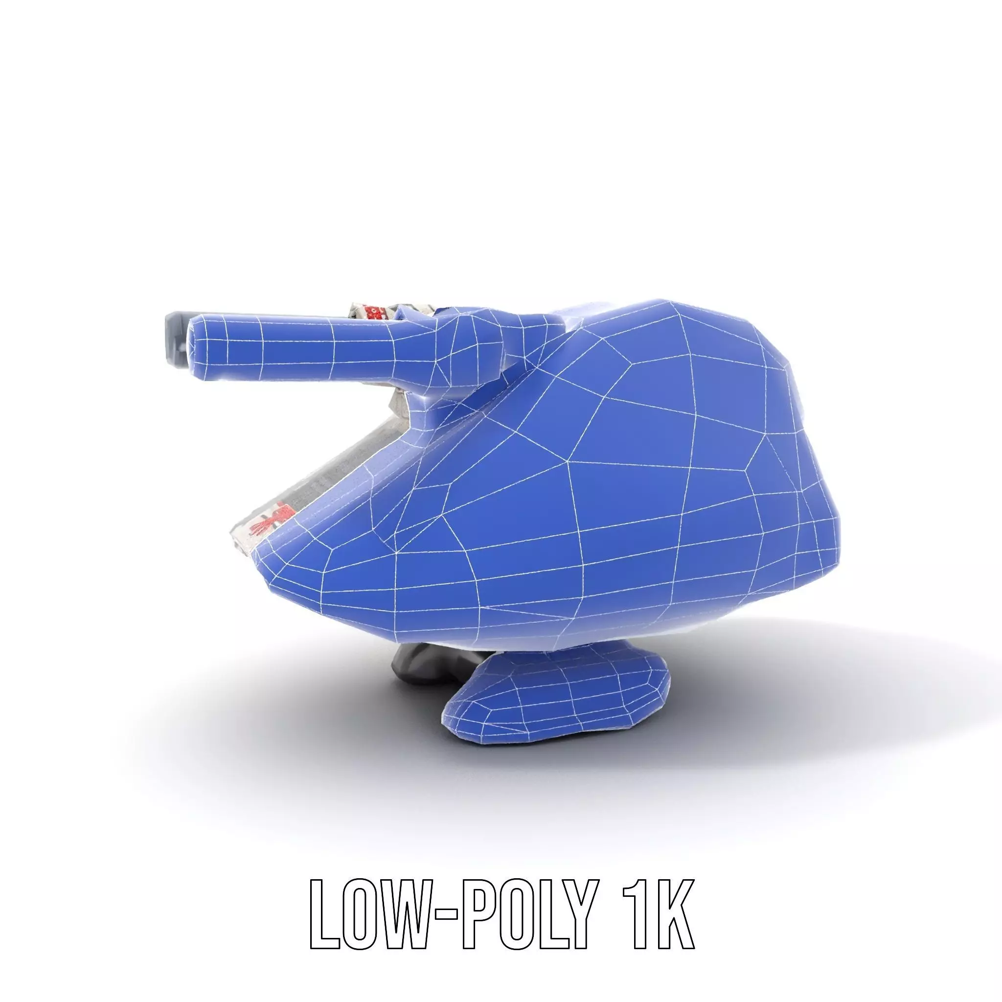 SciFi Tank Turret with Dual Cannons Model Pack Low-poly 3D model_13