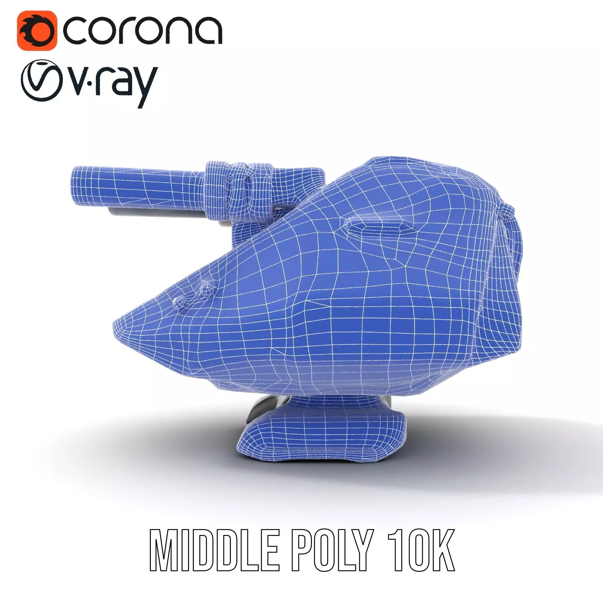 SciFi Tank Turret with Dual Cannons Model Pack Low-poly 3D model_28