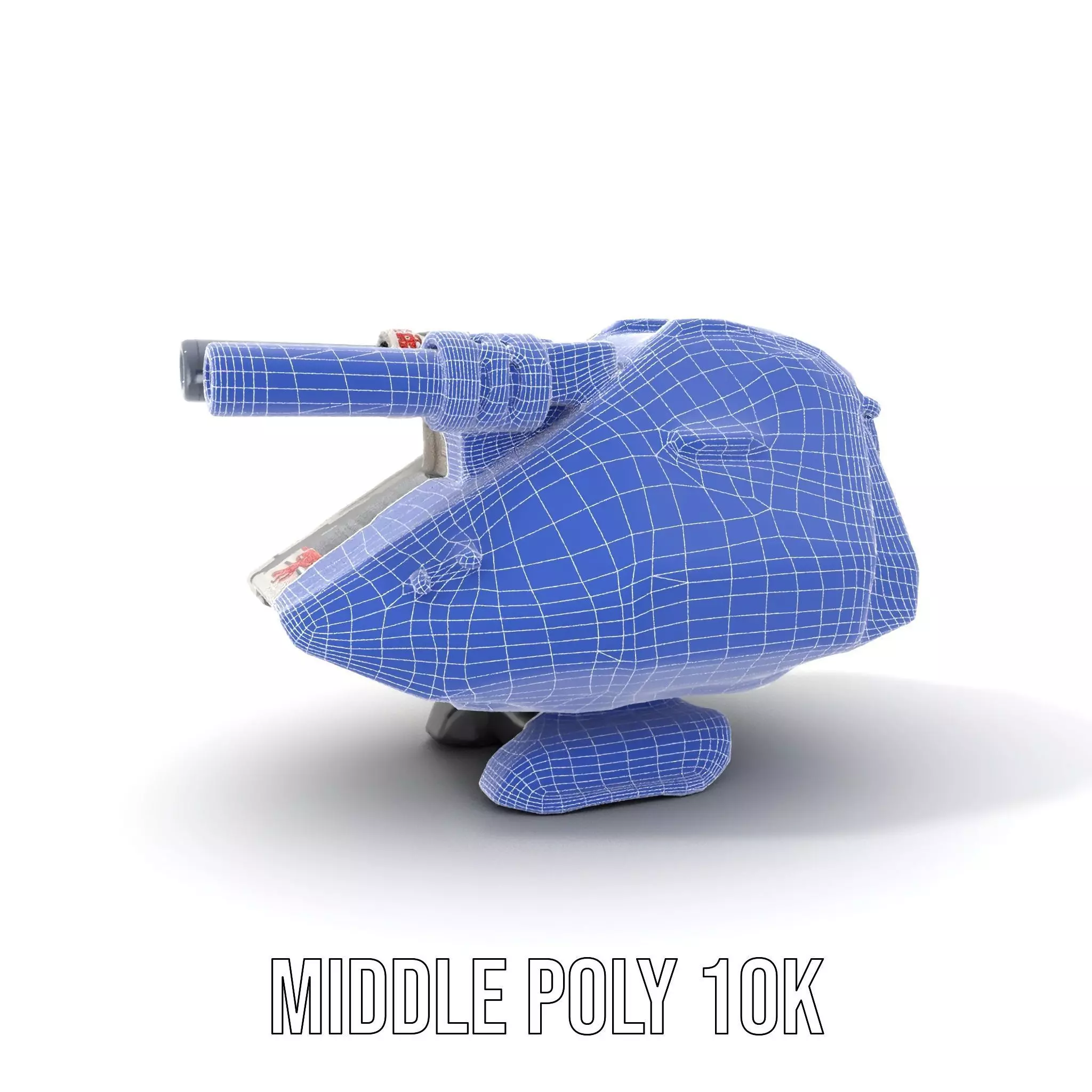 SciFi Tank Turret with Dual Cannons Model Pack Low-poly 3D model_17