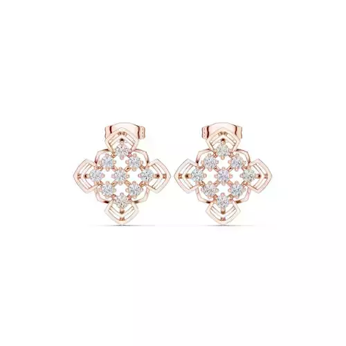 Round Cut Diamond Stud Earring 3DM STL Video