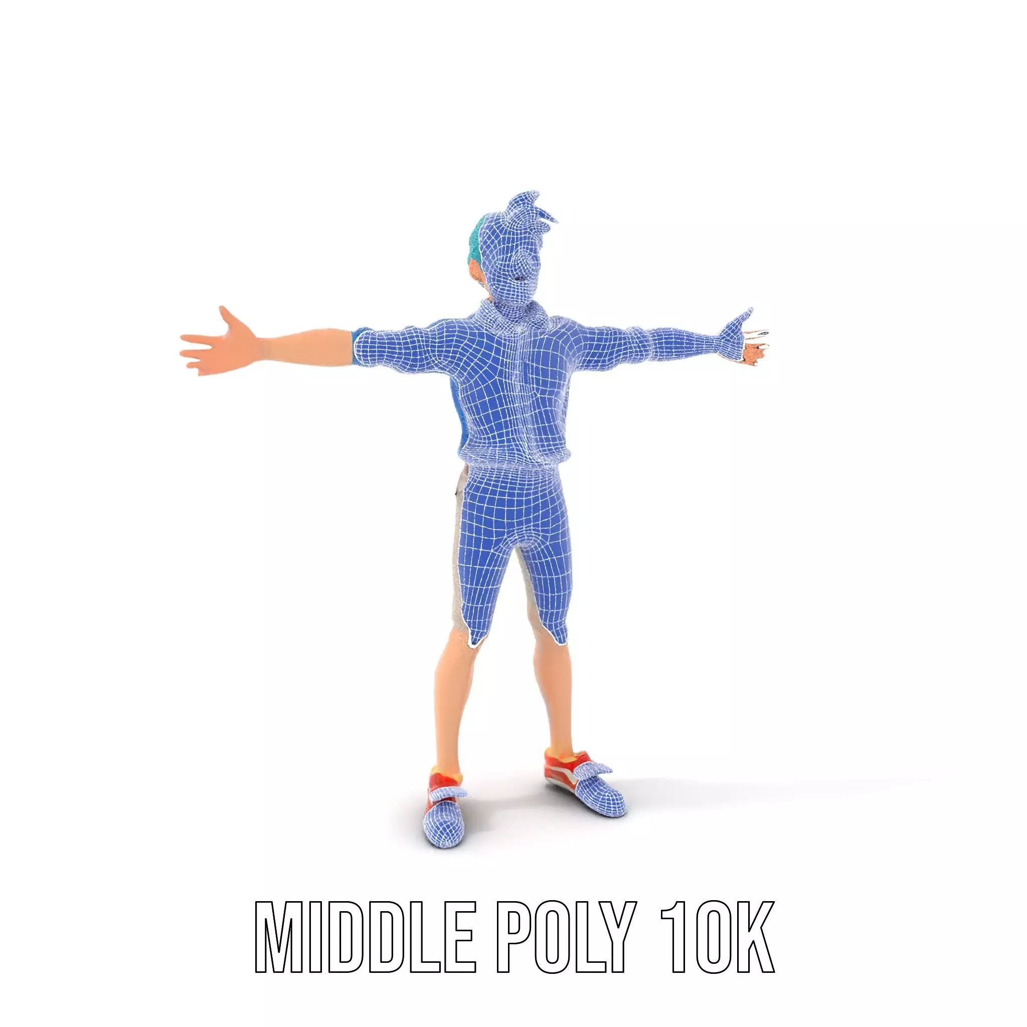 Stylized Character Model Pack with Dynamic Pose Low-poly 3D model_19