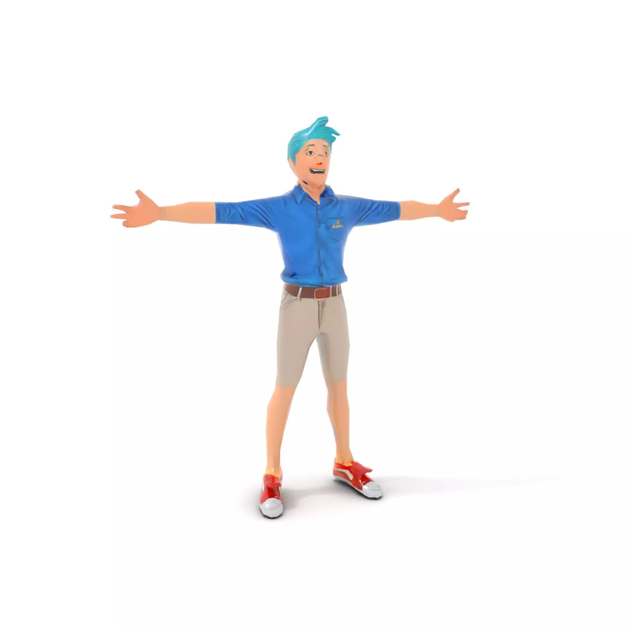 Stylized Character Model Pack with Dynamic Pose Low-poly 3D model_12