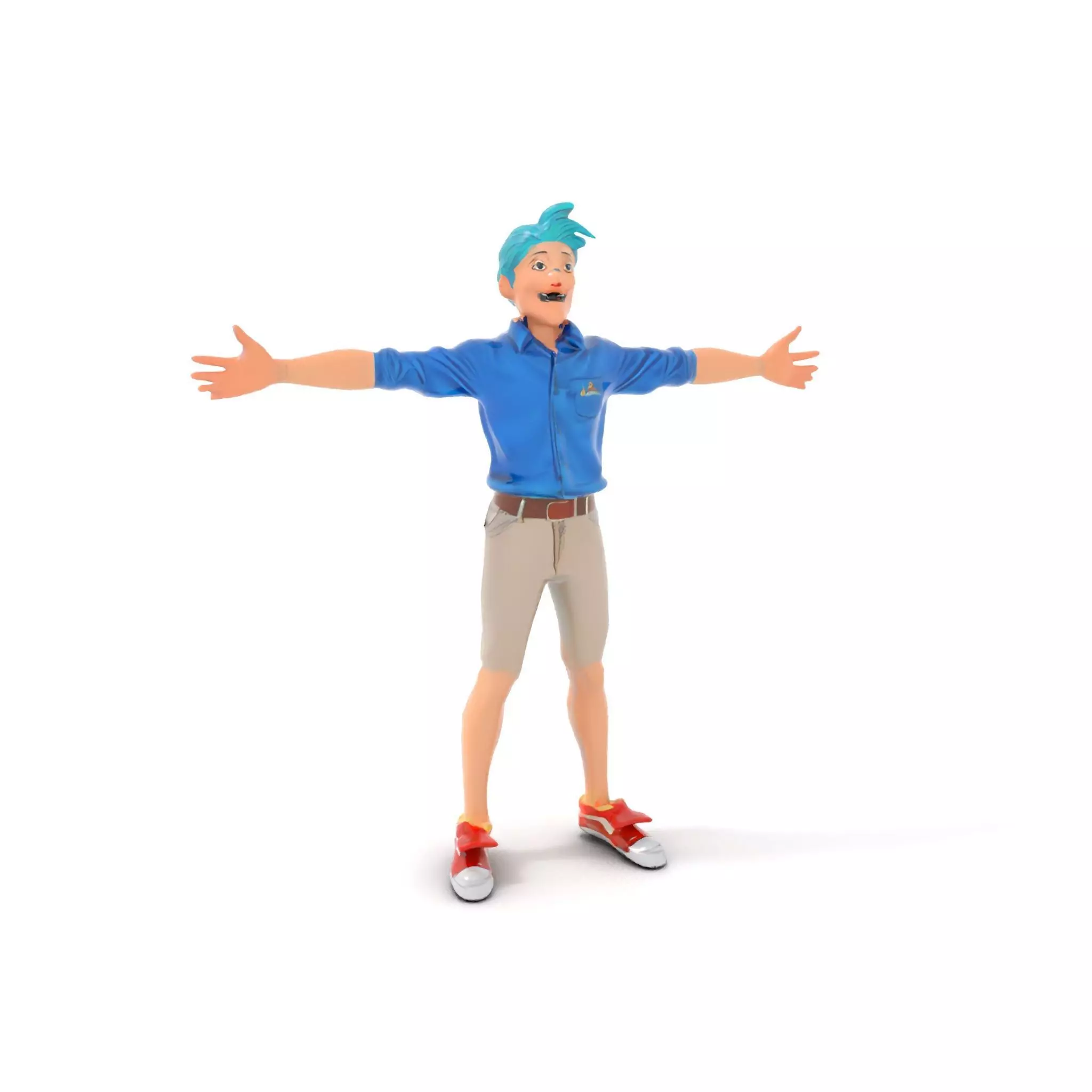 Stylized Character Model Pack with Dynamic Pose Low-poly 3D model_6