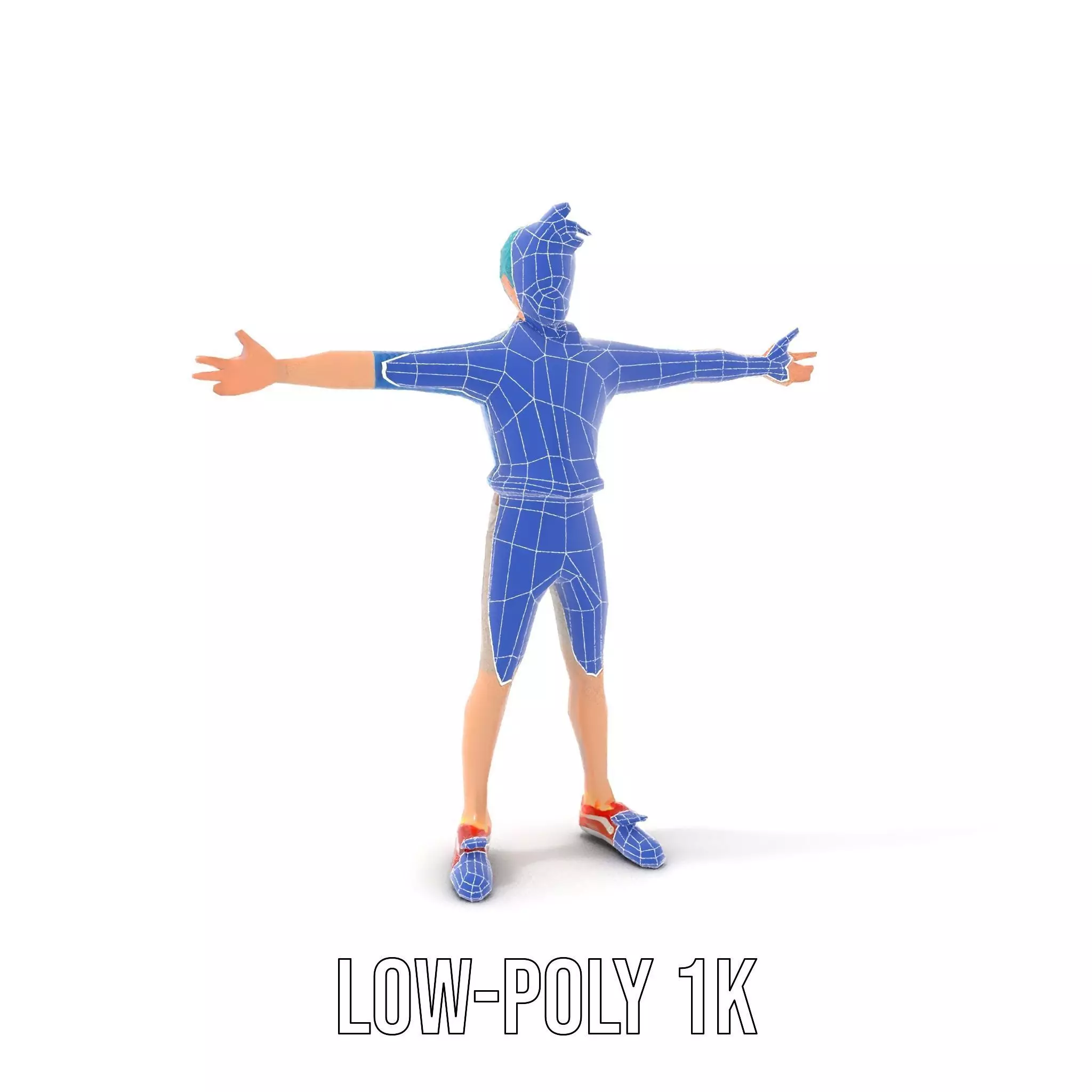 Stylized Character Model Pack with Dynamic Pose Low-poly 3D model_17