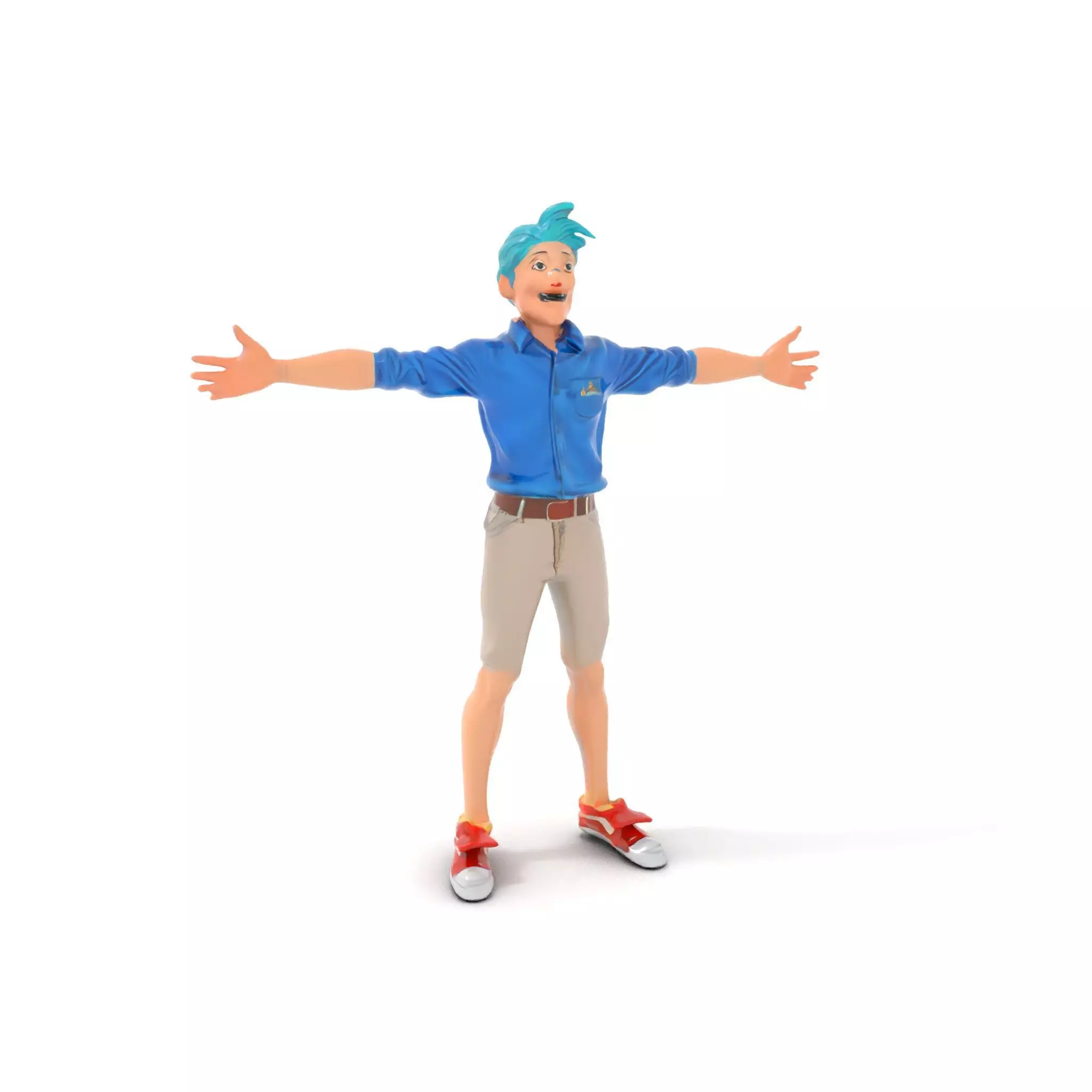 Stylized Character Model Pack with Dynamic Pose Low-poly 3D model_0