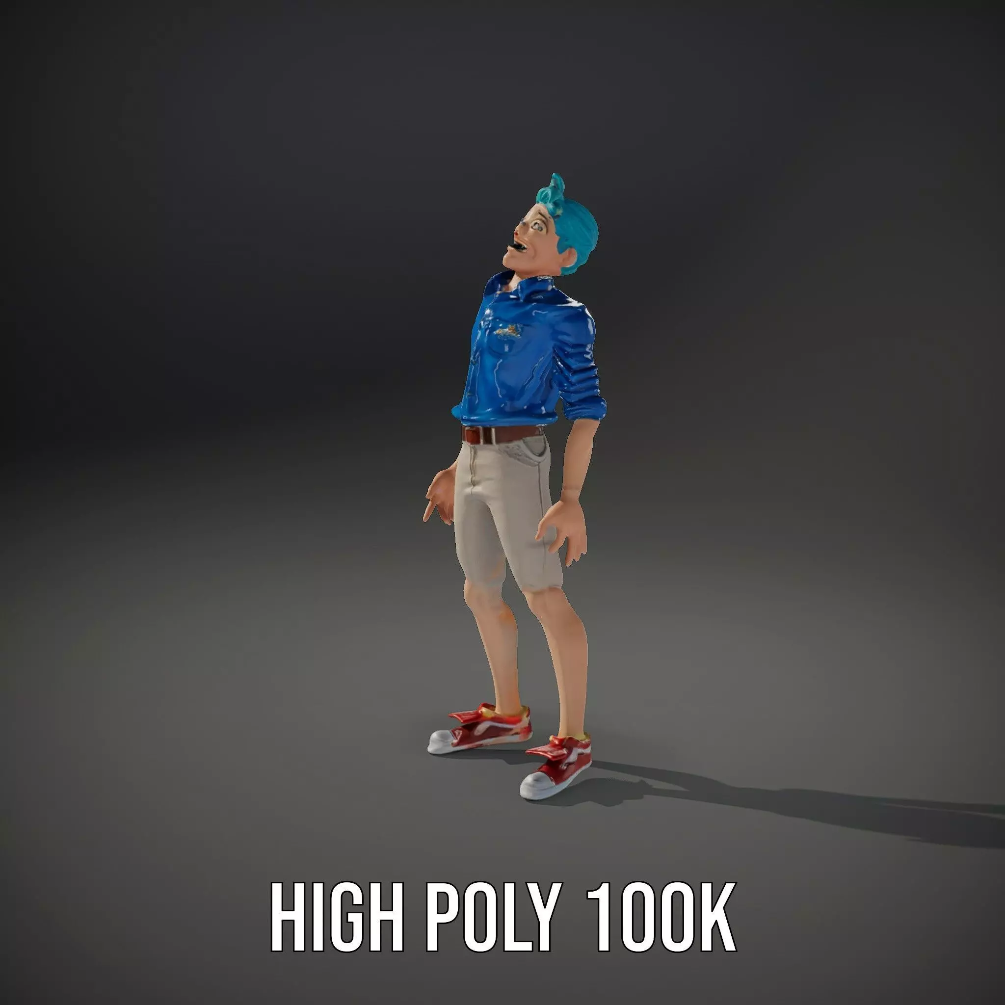 Stylized Character Model Pack with Dynamic Pose Low-poly 3D model_32