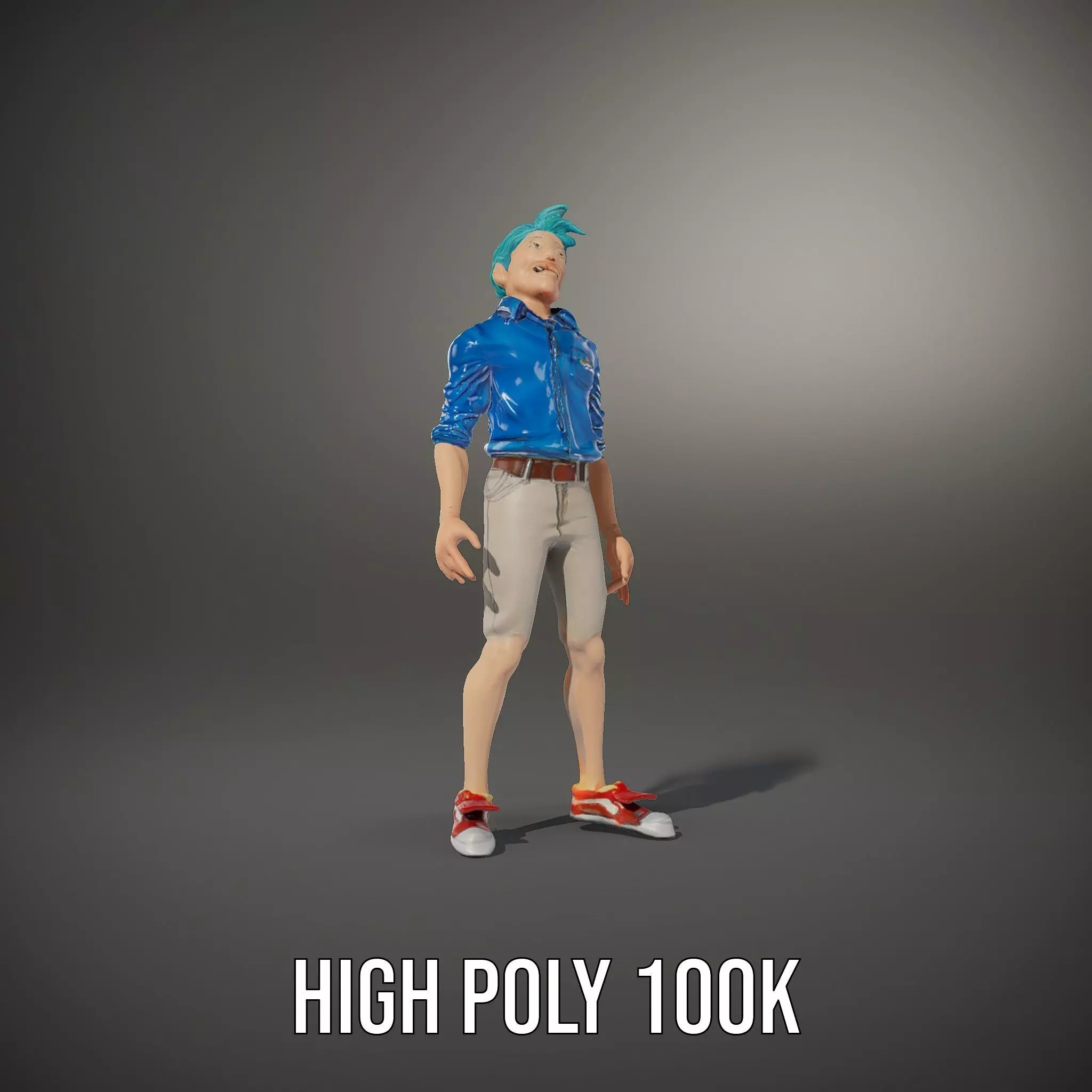 Stylized Character Model Pack with Dynamic Pose Low-poly 3D model_29