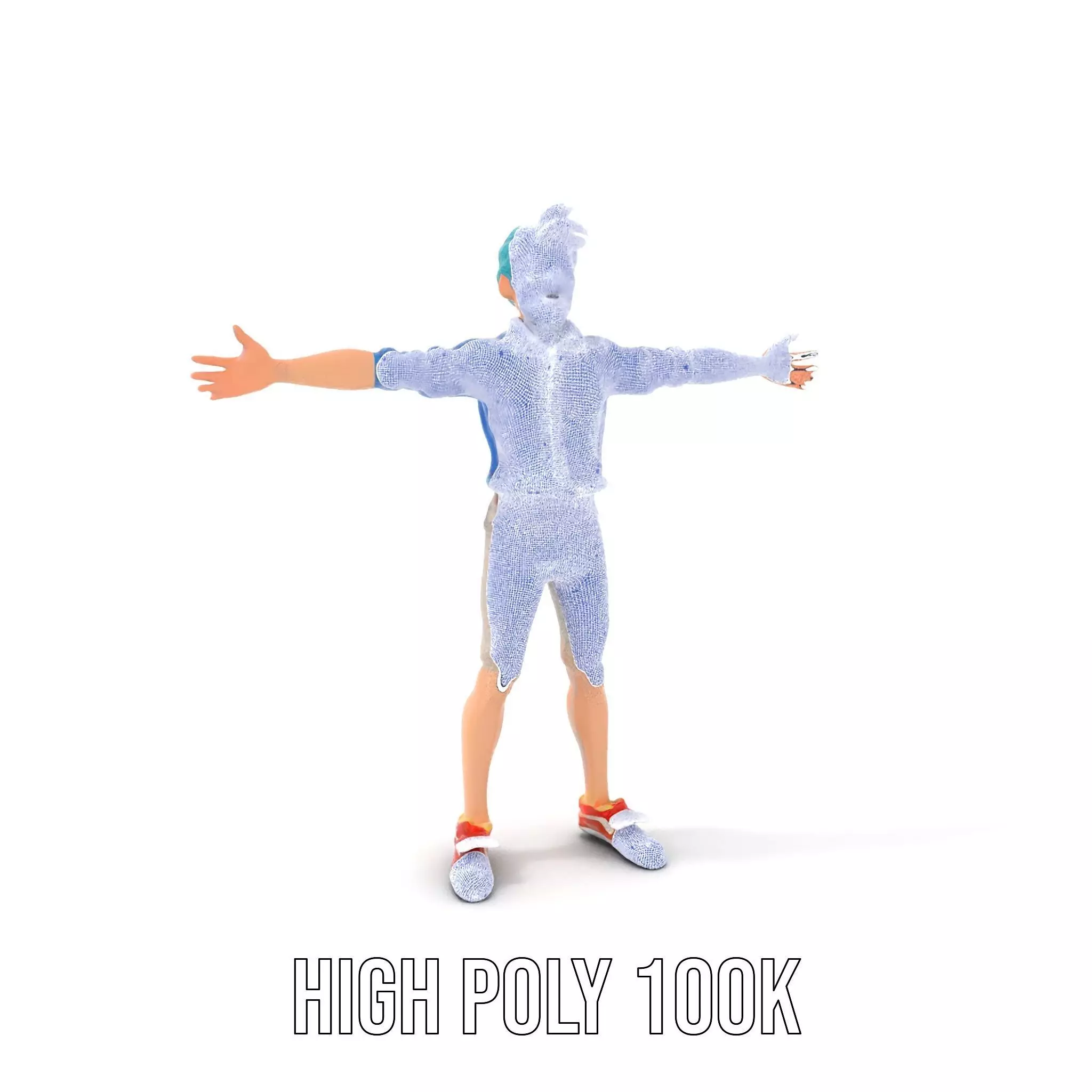 Stylized Character Model Pack with Dynamic Pose Low-poly 3D model_5