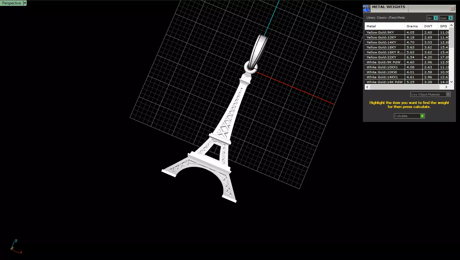 Eiffel Tower pendant model 1382 3D print model_4