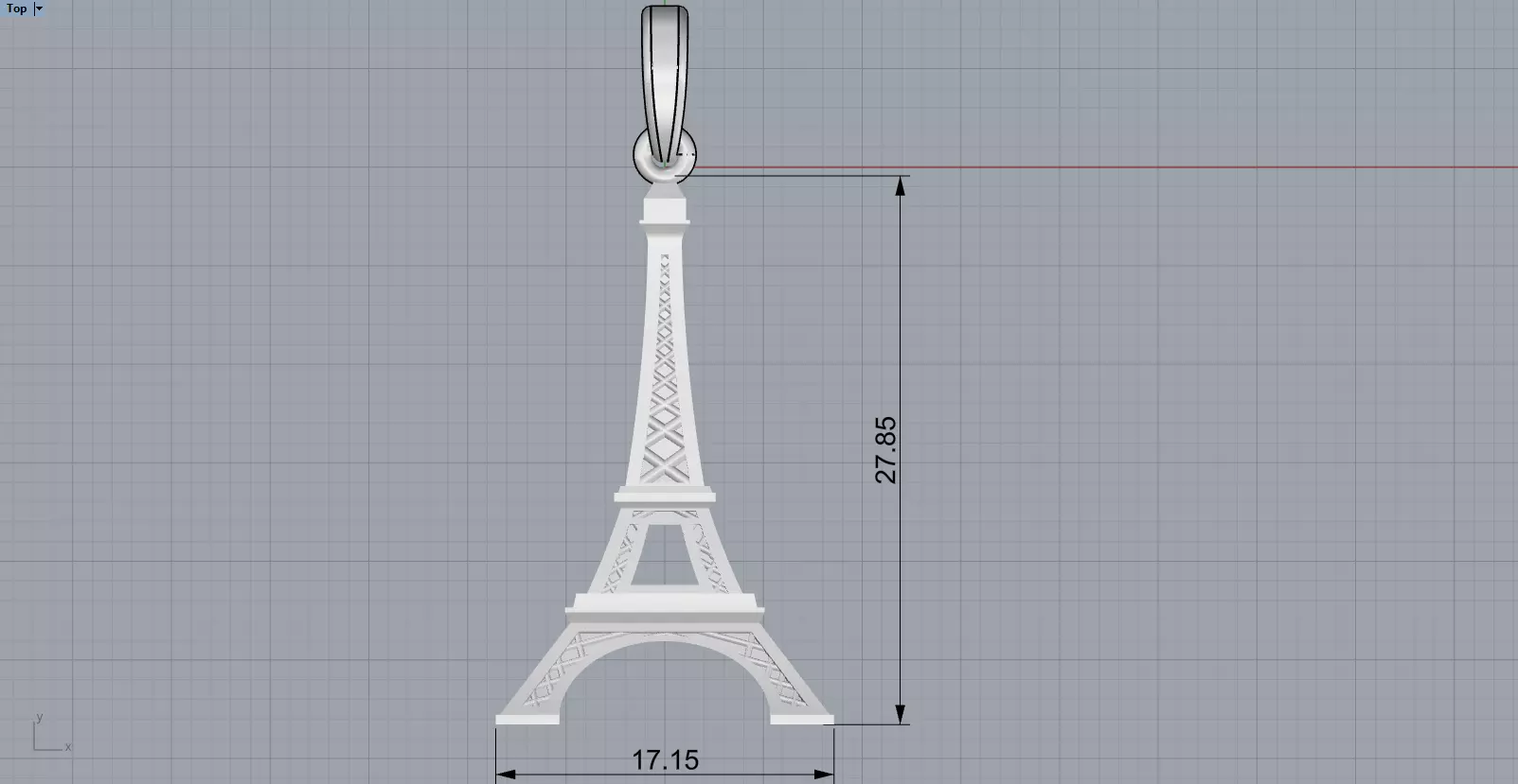Eiffel Tower pendant model 1382 3D print model_5