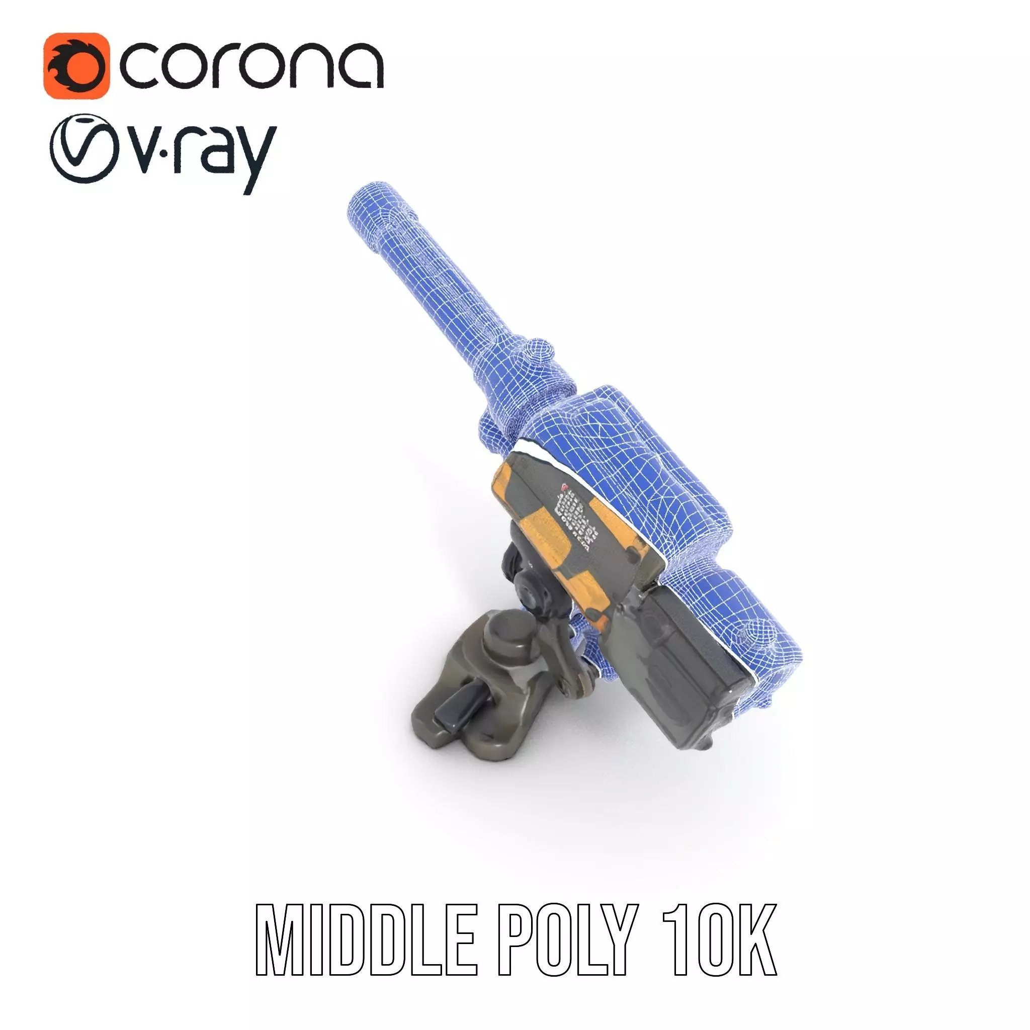 Tactical Turret Model Pack with Camo Texture Low-poly 3D model_22