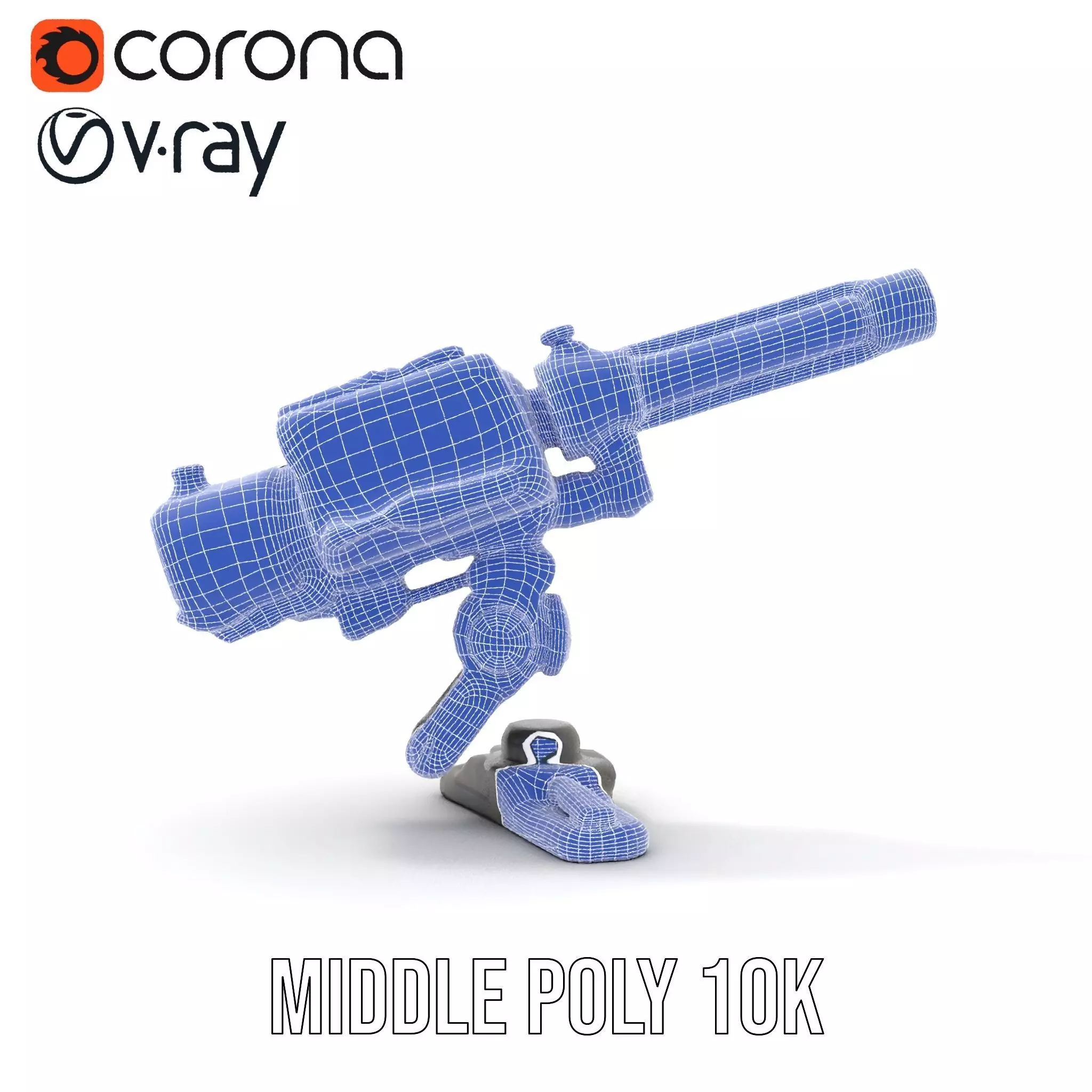 Tactical Turret Model Pack with Camo Texture Low-poly 3D model_25