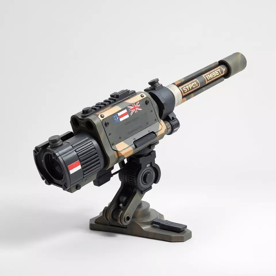 Tactical Turret Model Pack with Camo Texture Low-poly 3D model_3