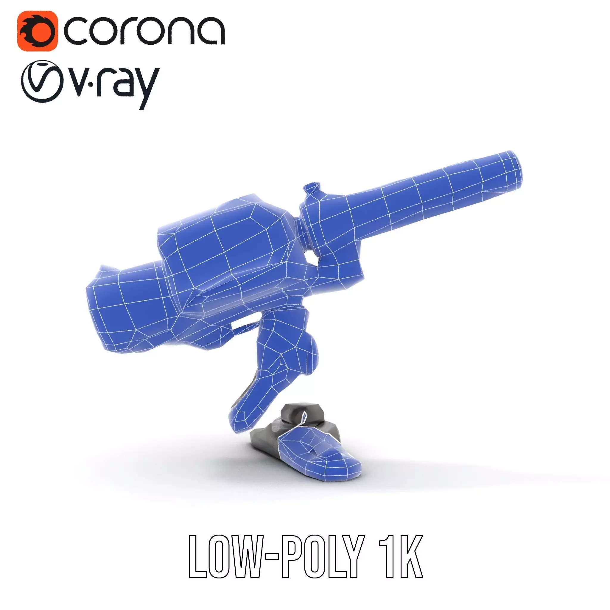 Tactical Turret Model Pack with Camo Texture Low-poly 3D model_31