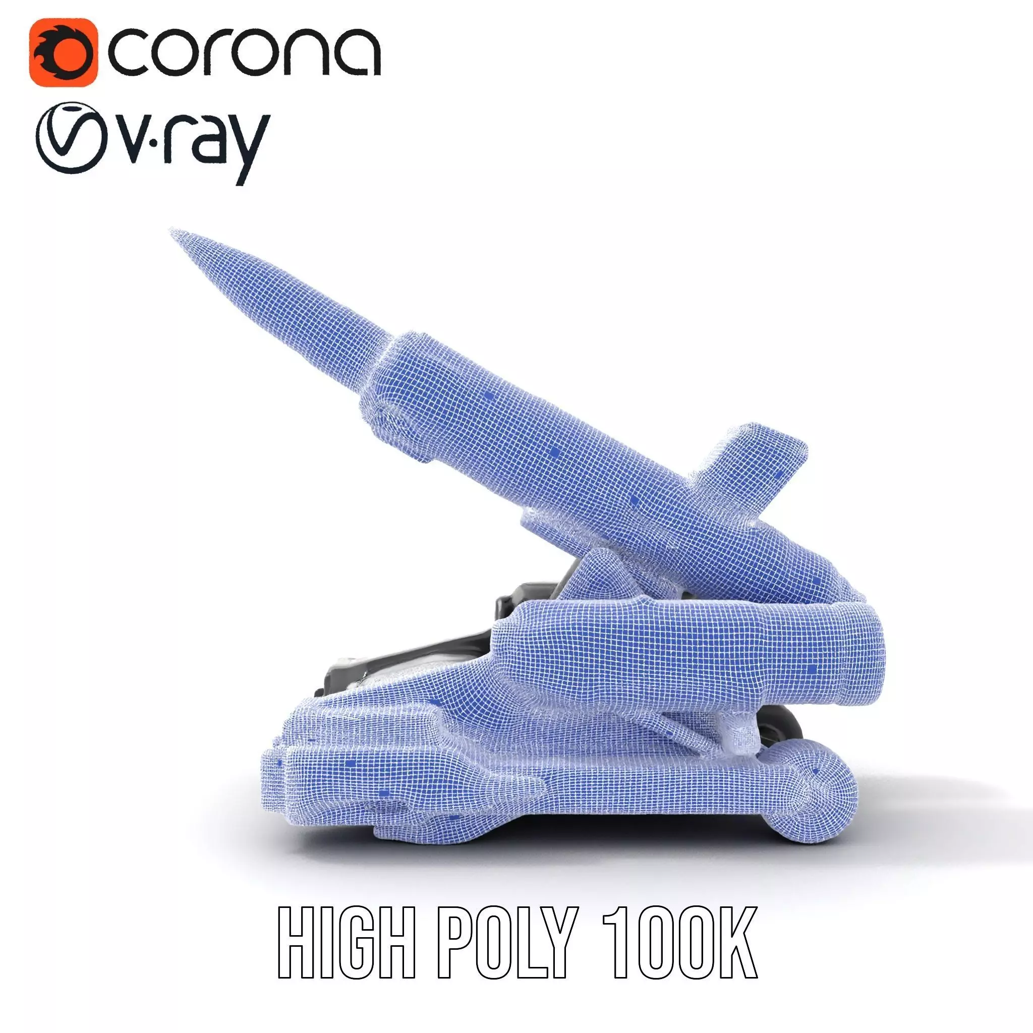 Futuristic Missile Launcher Model Pack Low-poly 3D model_32