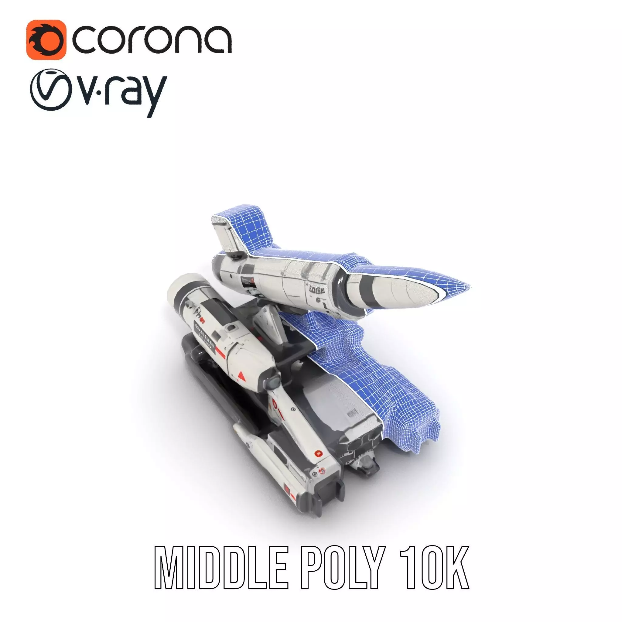 Futuristic Missile Launcher Model Pack Low-poly 3D model_25