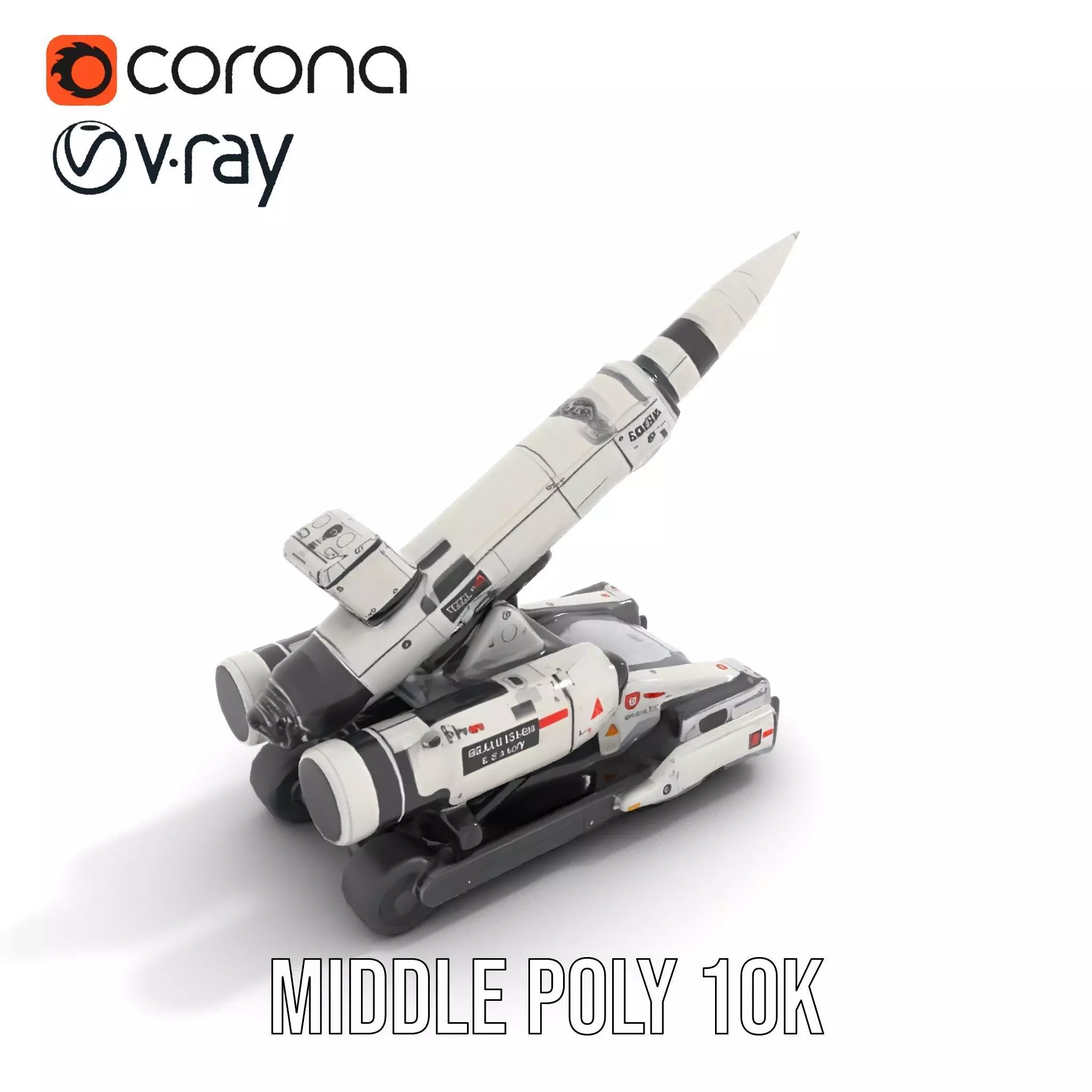 Futuristic Missile Launcher Model Pack Low-poly 3D model_17