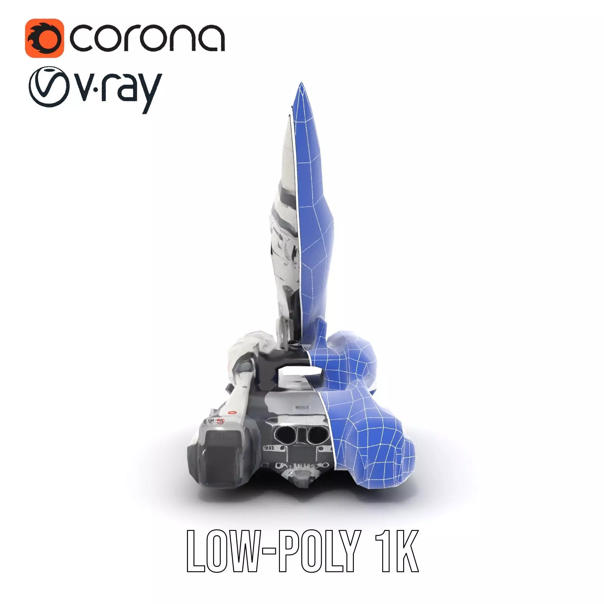 Futuristic Missile Launcher Model Pack Low-poly 3D model_28